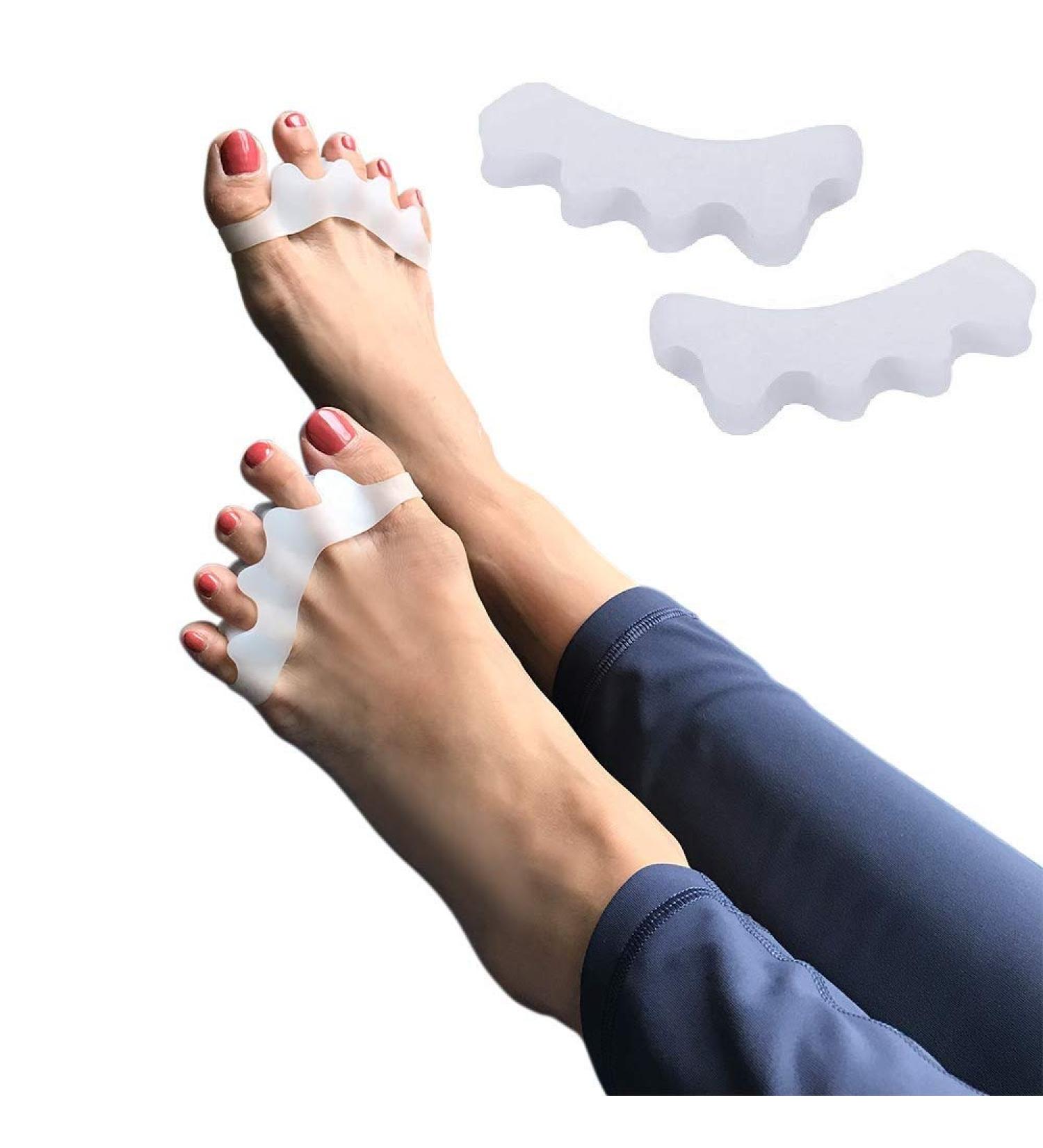 Buy Silicone Toe Separators for Hallux Valgus & Hammer Toe Relief - 4 Pieces for Foot Pain Relief - International Shipping Available - Buy Online on GoSupps.com