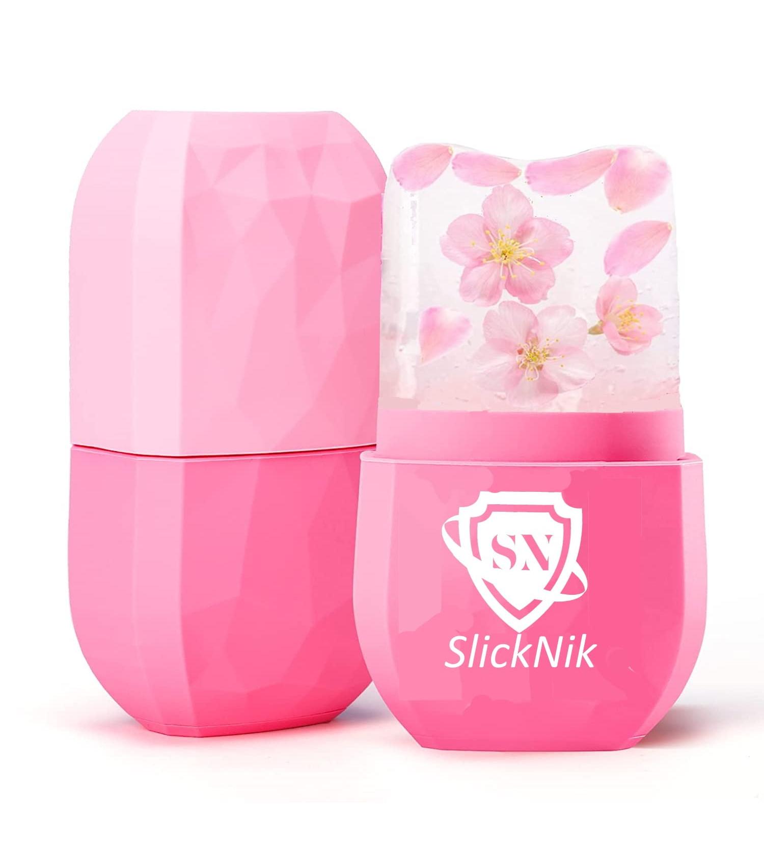Ice Roller for Face & Eye Puffiness Relief | Enhance Natural Glow | Reusable & Leak-Proof Design | Blossom Pink - Buy Online on GoSupps.com