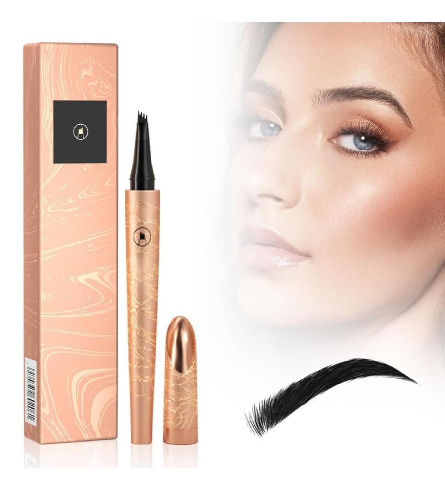 2024 Upgrade Waterproof Microblading Eyebrow Pencil Contouring Pen Waterproof Long Lasting Brow Pencil 3D Eyebrow Pen Creating Natural Looking Brows Effortlessly Black - Buy Online on GoSupps.com