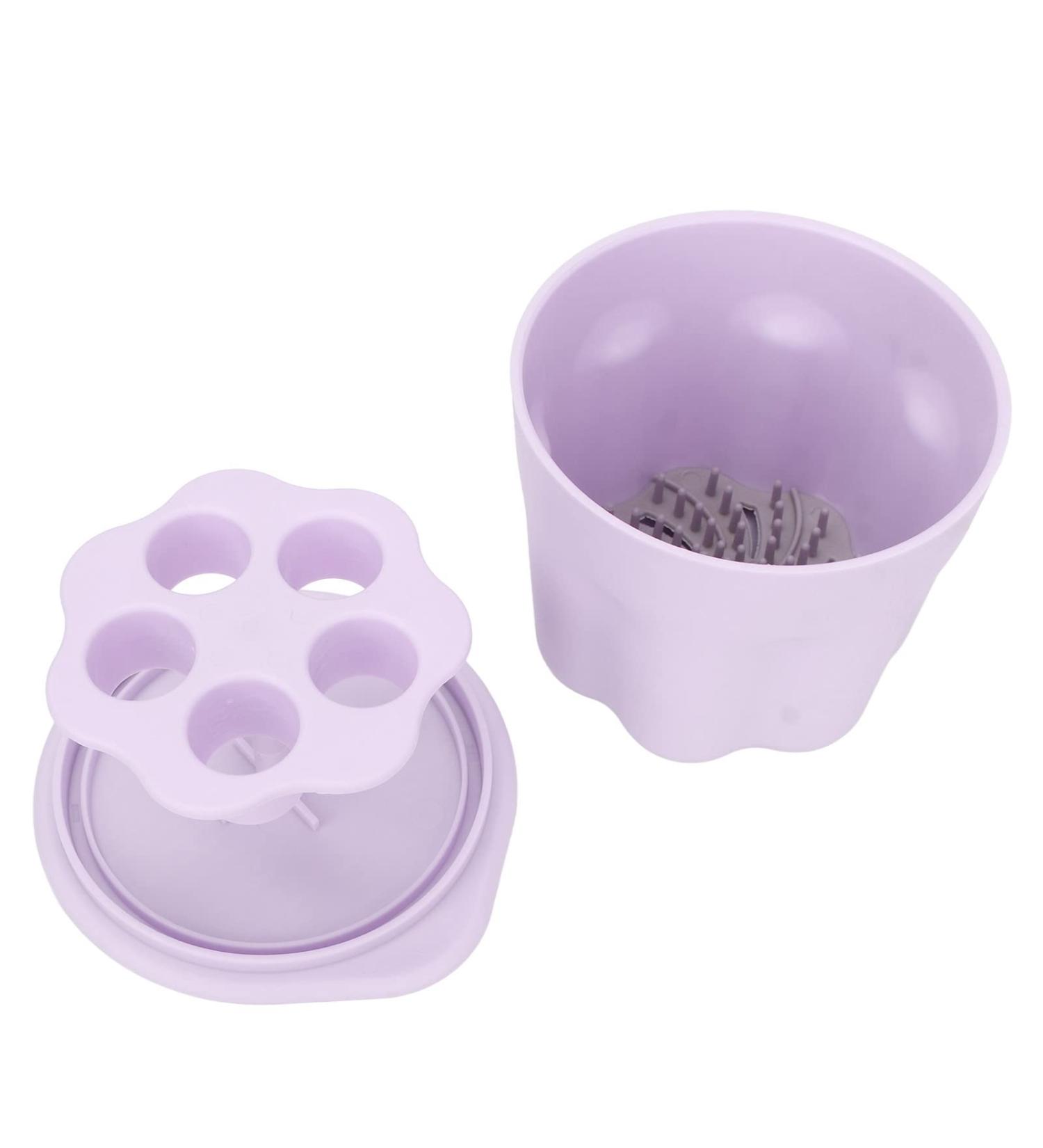 Shop Premium Makeup Brush Cleaner Mat - Silicone Cleansing Pad & Scrubber | Portable Tool for Brushes & Sponges - Purple - Buy Online on GoSupps.com