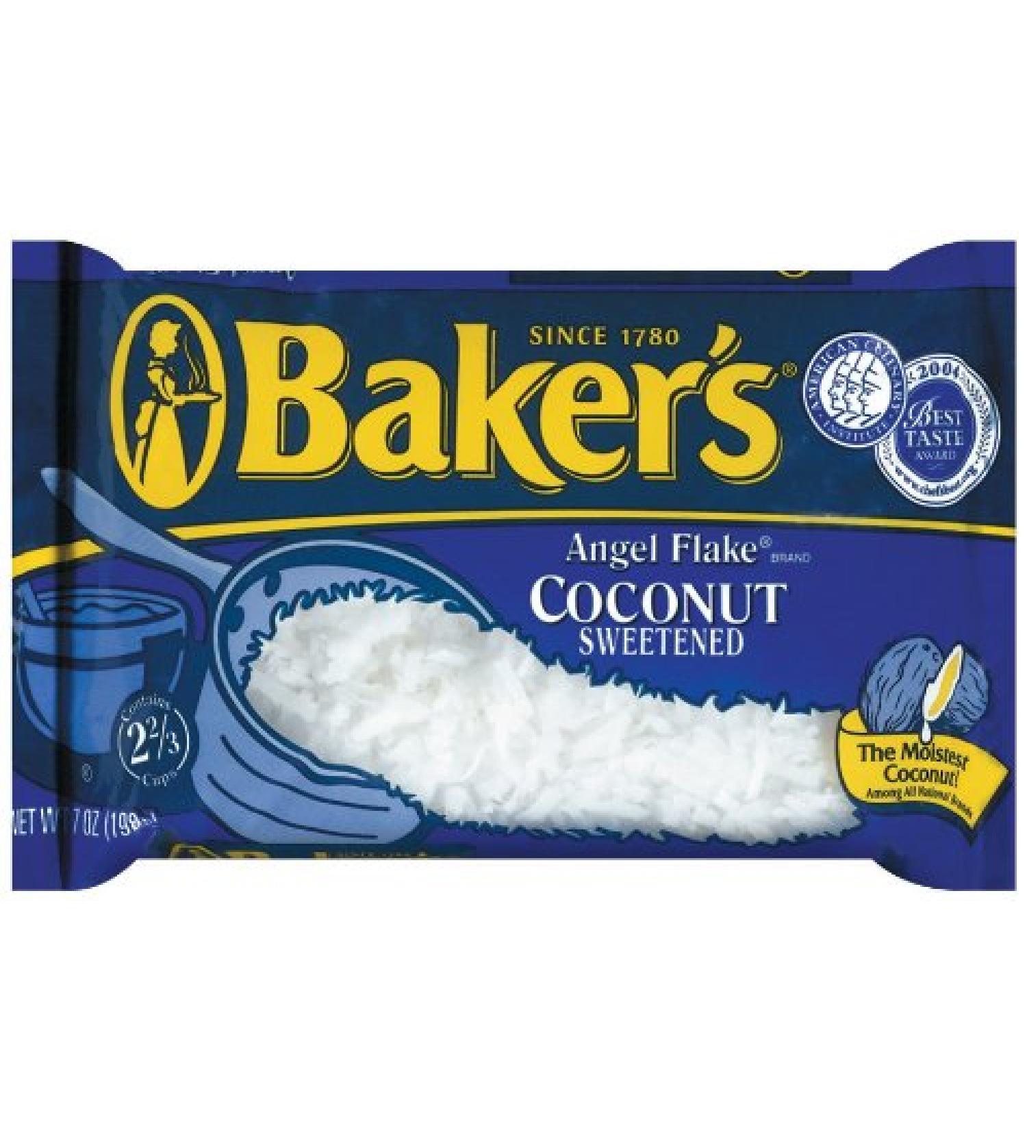 Baker's Angel Flake Coconut, 7-Ounce Bags (Pack of 5)