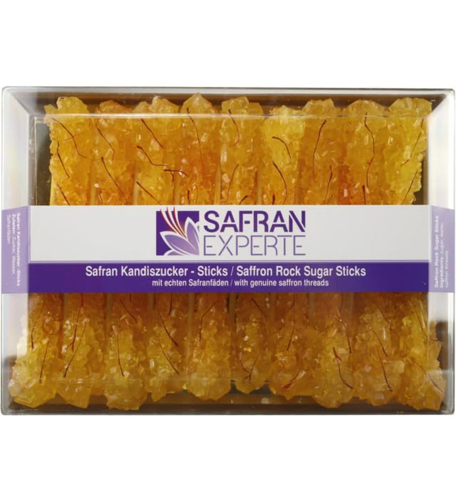 Saffron Rock Sugar 4 cans x 19 sticks for sweetening tea and coffee