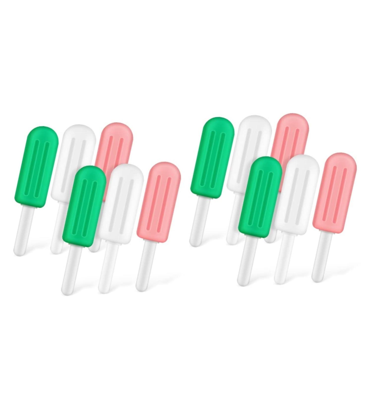 12 Pcs Popsicle Silicone Chew Pacifier Retainer Cases Jaw Teeth Device Child Tray - Buy Online on GoSupps.com