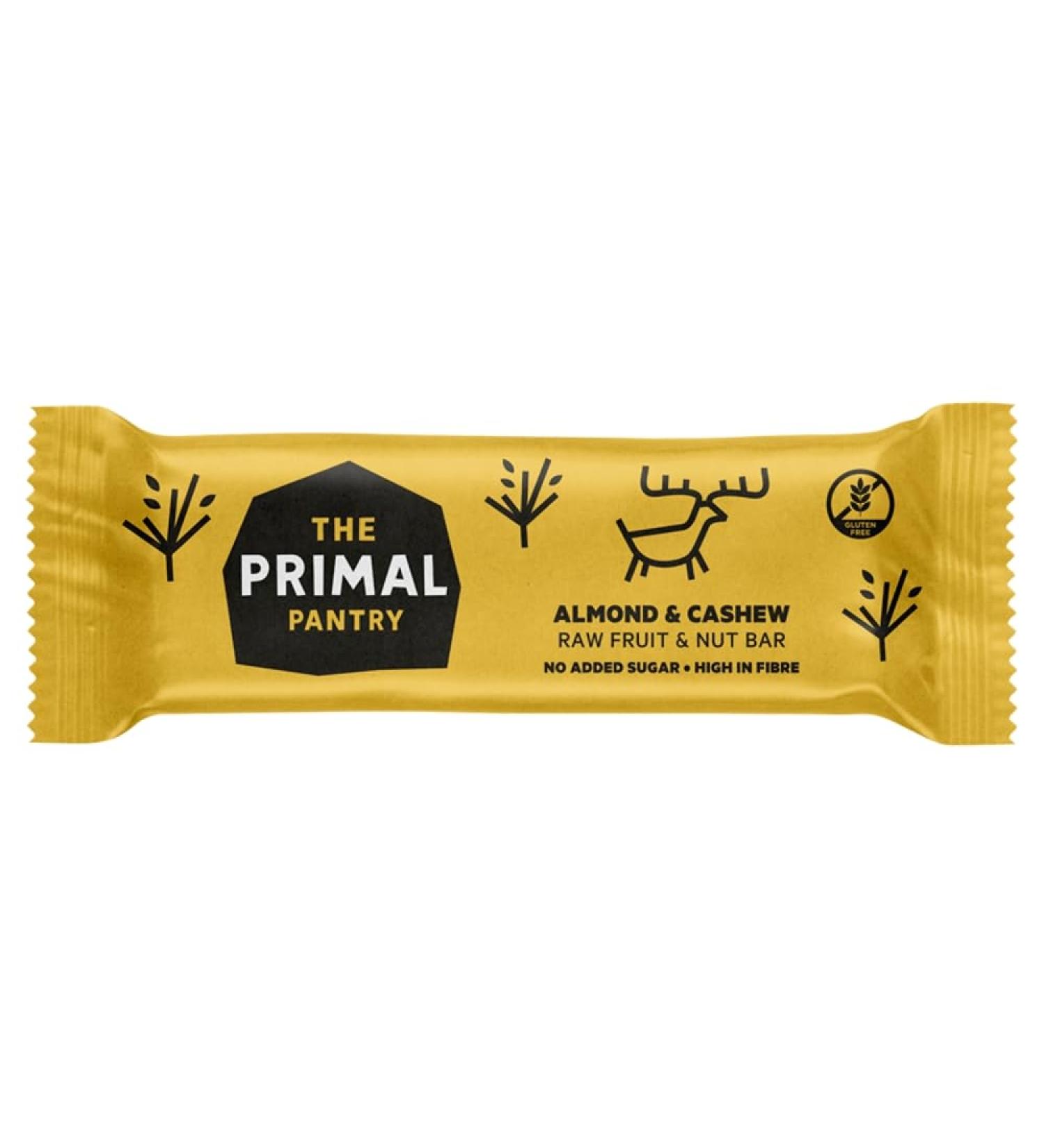 The Primal Pantry Almond and Cashew Raw Fruit & Nut Bar 40g
