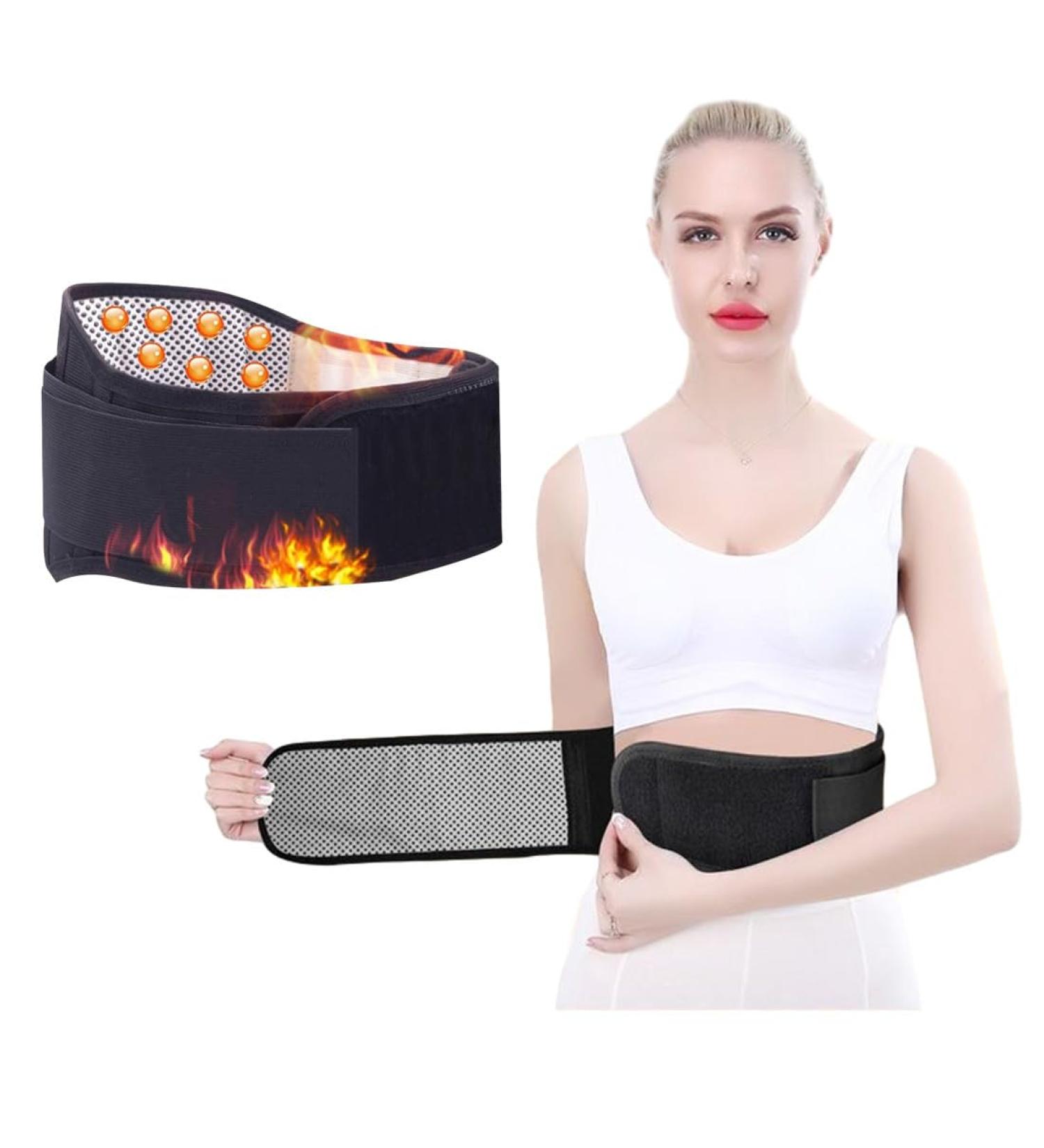 Heating Lower Back Brace for Pain Relief | Adjustable Magnetic Therapy Support Belt for Sciatica Herniated Disc & Scoliosis - Unisex - Buy Online on GoSupps.com
