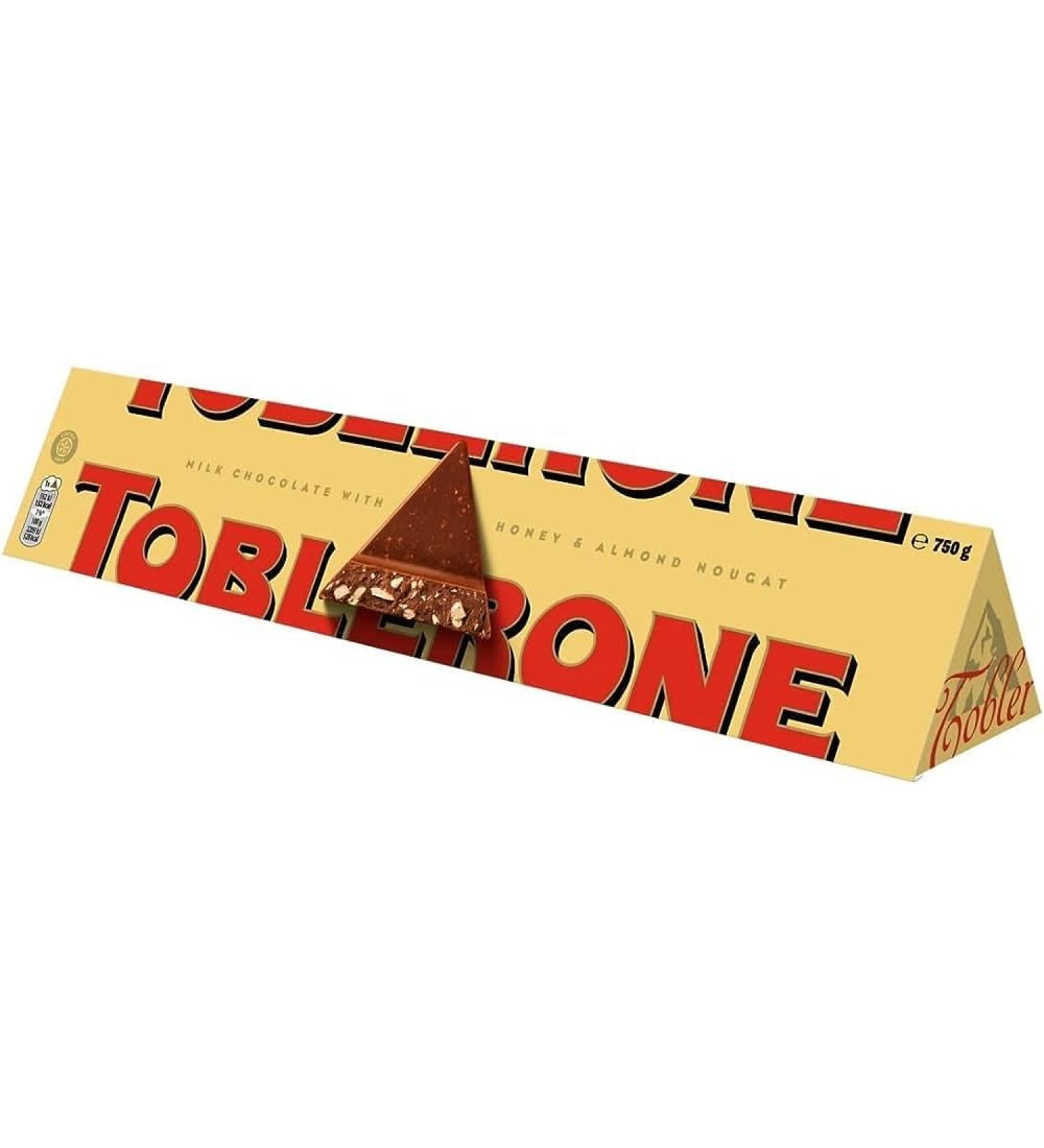 Toblerone Swiss Milk Chocolate with Honey and Almond Nougat 750g (26.5oz) - Buy Online on GoSupps.com