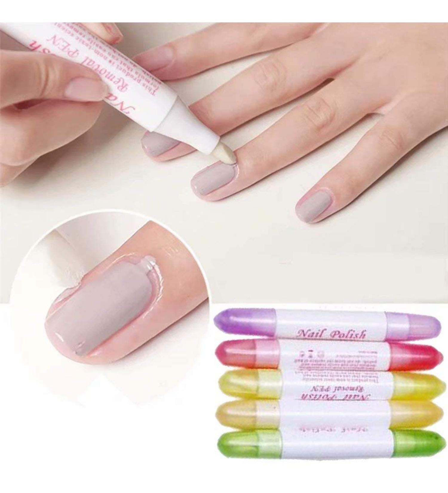 4 Pack Nail Art Gel Polish Remover Pen with 3 Tips - Clean and Correct Nail Polish Easily - Buy Online on GoSupps.com