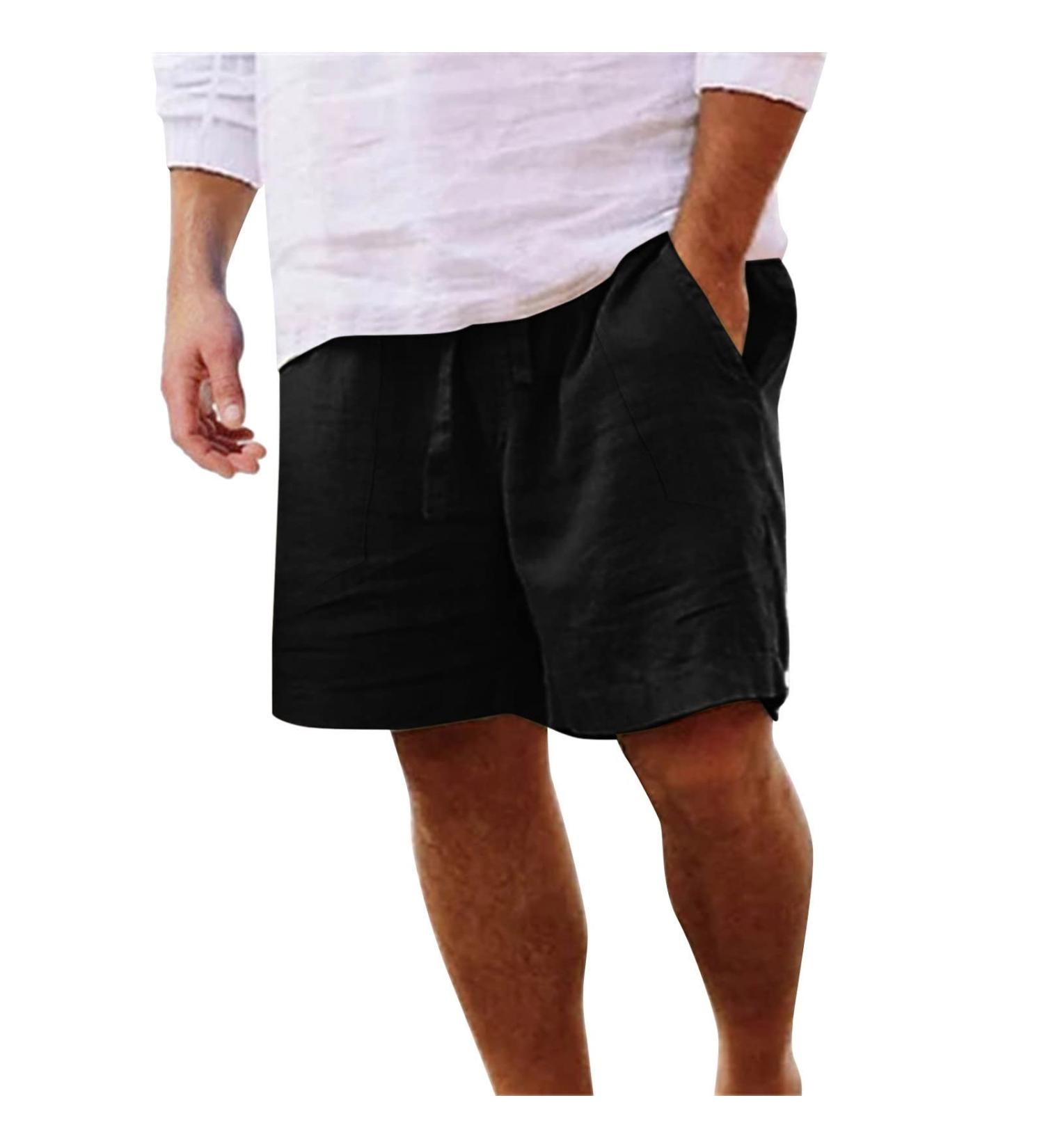 Men's Casual Cargo Shorts - Lightweight Linen & Cotton Summer Pants | 5XL & 3XL Sizes Available - Buy Online on GoSupps.com