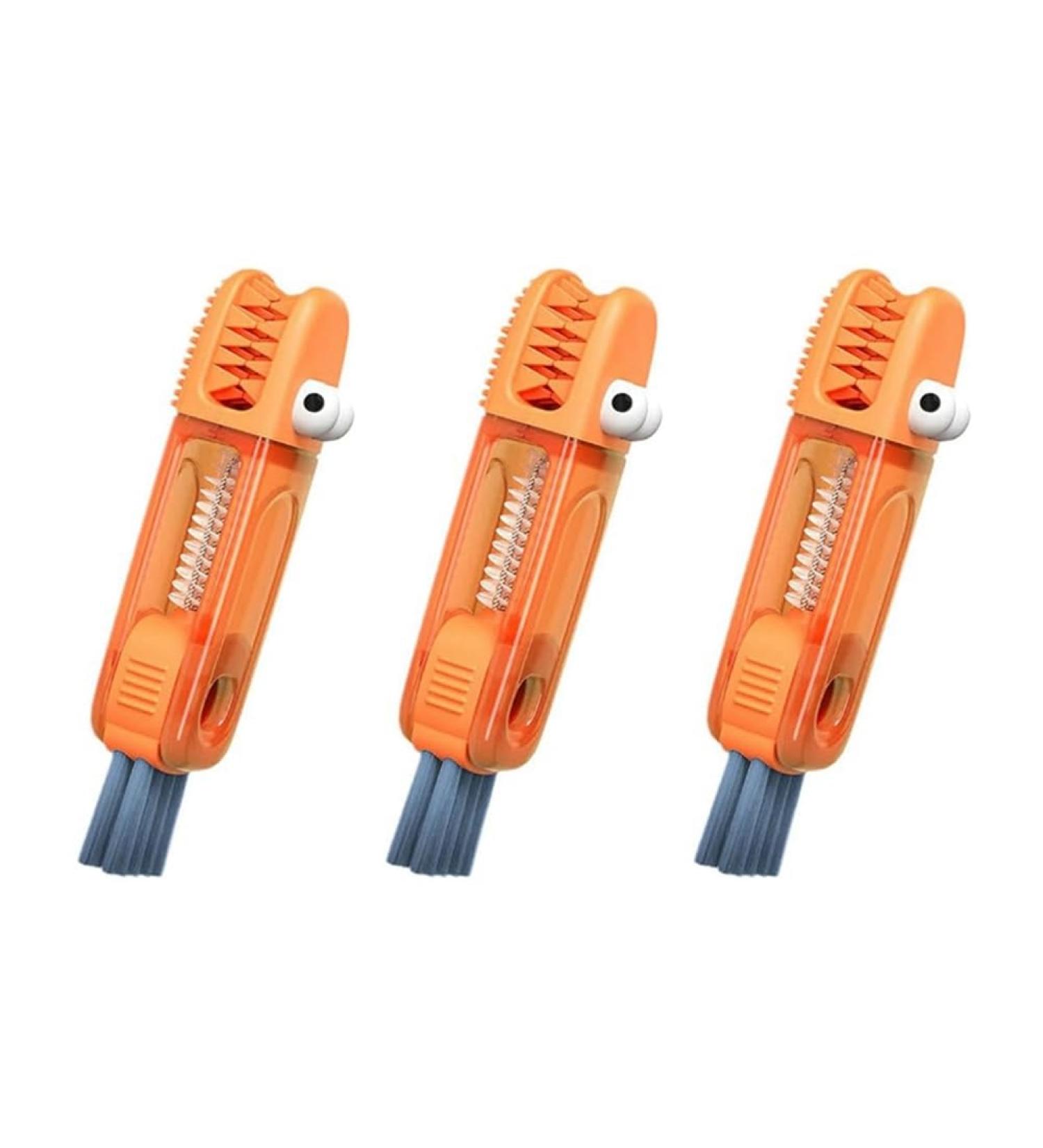 Jbnmvc 3 in 1 Cup Lid Cleaning Brush 2024 New Crevice Cleaning Brush Set for Bottle Mouth Tight Spaces Cup C Orange - Buy Online on GoSupps.com