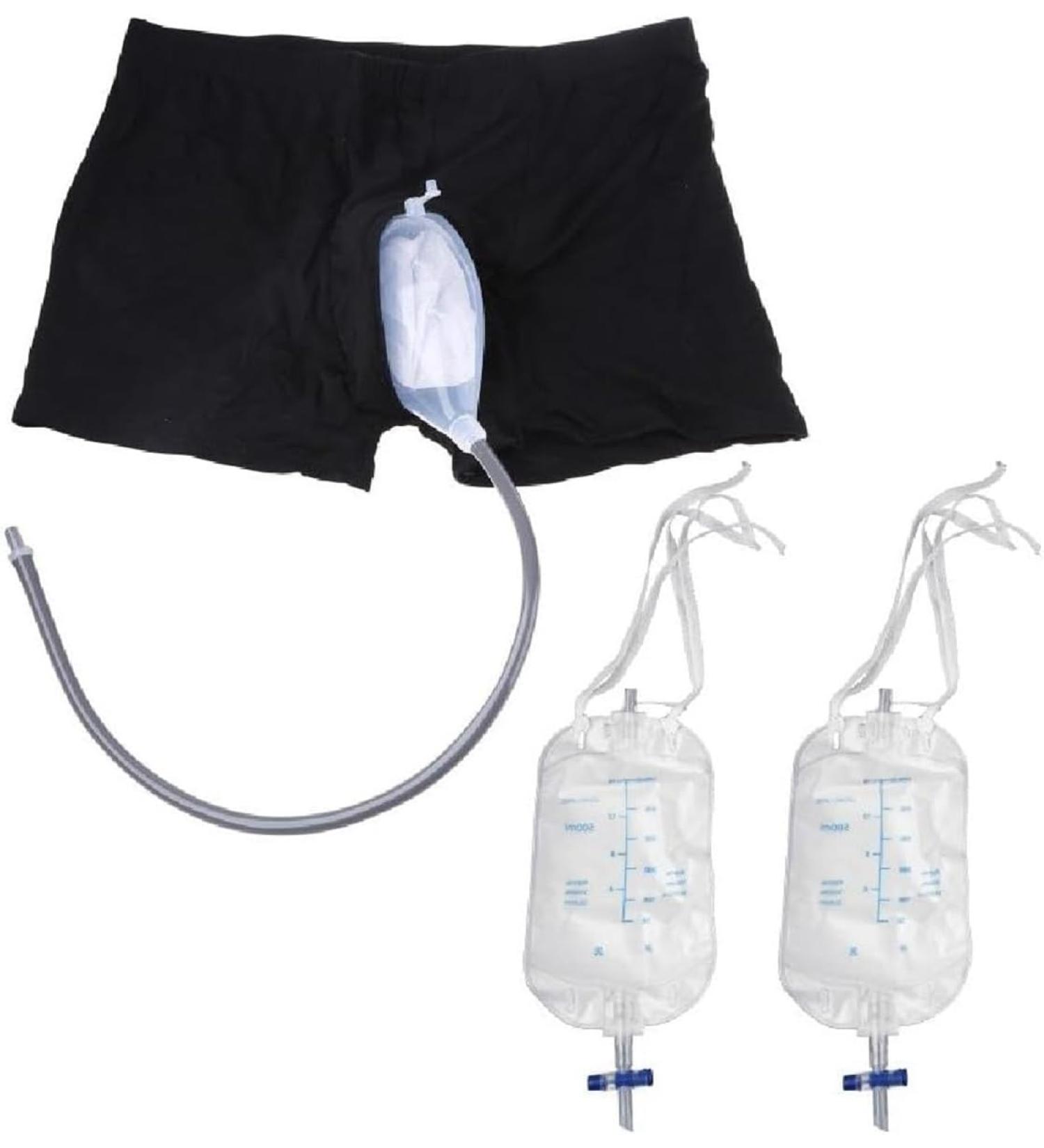 Pee Bag Wearable Urine Bag Incontinence Pants for Men Portable Leak Proof Urine Funnel Urinary Drainage Stabilizatio Device Urine System Holder Bag for Travel Outdoor Use (Size : Large (86-100cm)) - Buy Online on GoSupps.com