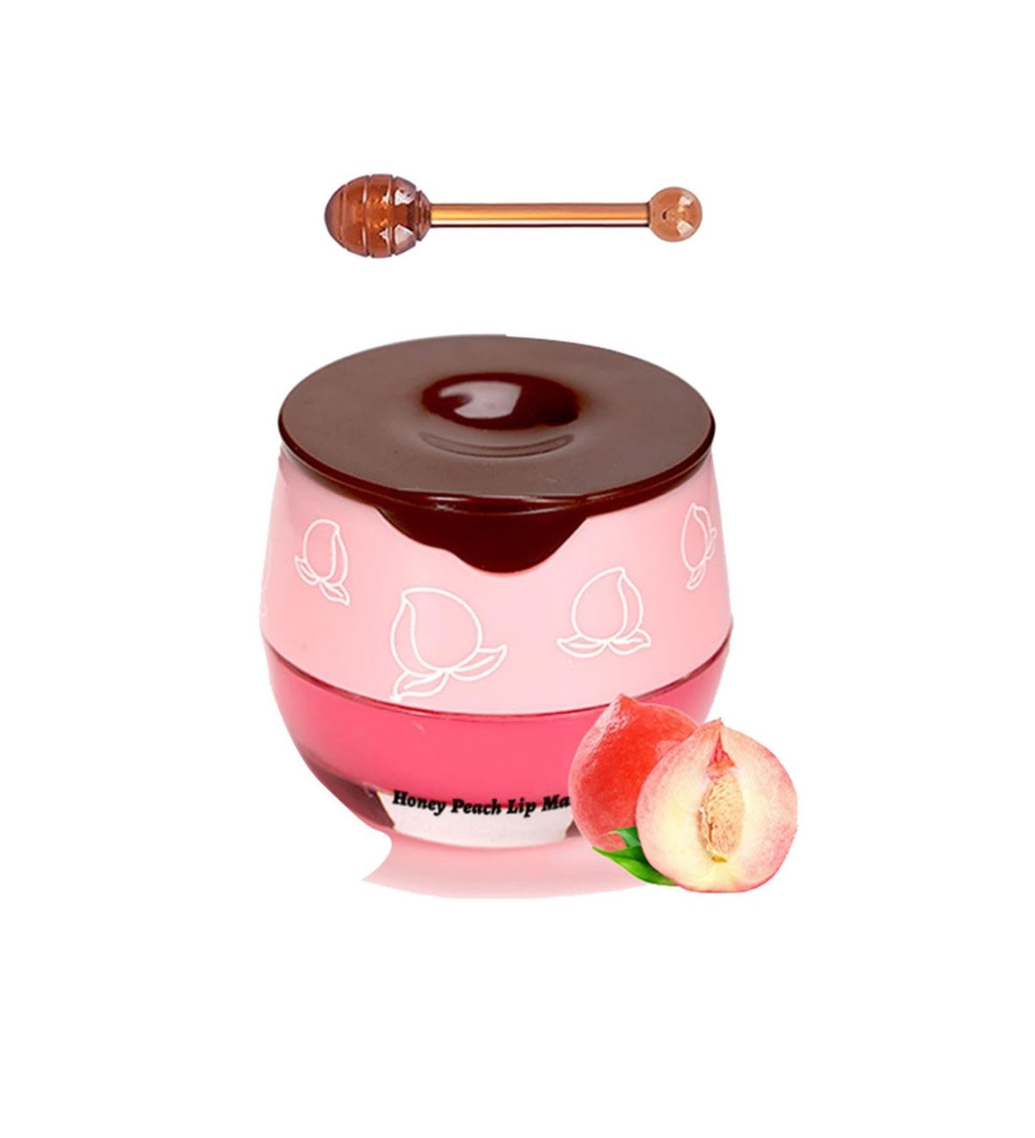 Honey Lip Balm Lip Balm for Lip Care Overnight Lip Mask Lip Mask Bee Natural Lip Balm to Lighten Lip Lines Bee Lip Balm Honey Pot (Peach) - Buy Online on GoSupps.com