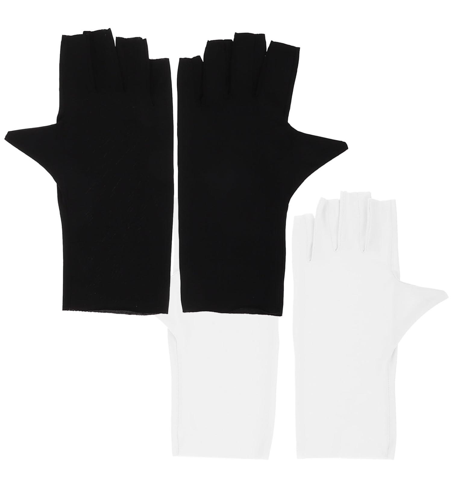 Beavorty 2 Pairs pink gloves sun gloves nail art UV gloves UV protective gloves for manicure nail UV gloves manicure gloves anti UV nail art accessory Nail supplies Nylon breathable - Buy Online on GoSupps.com