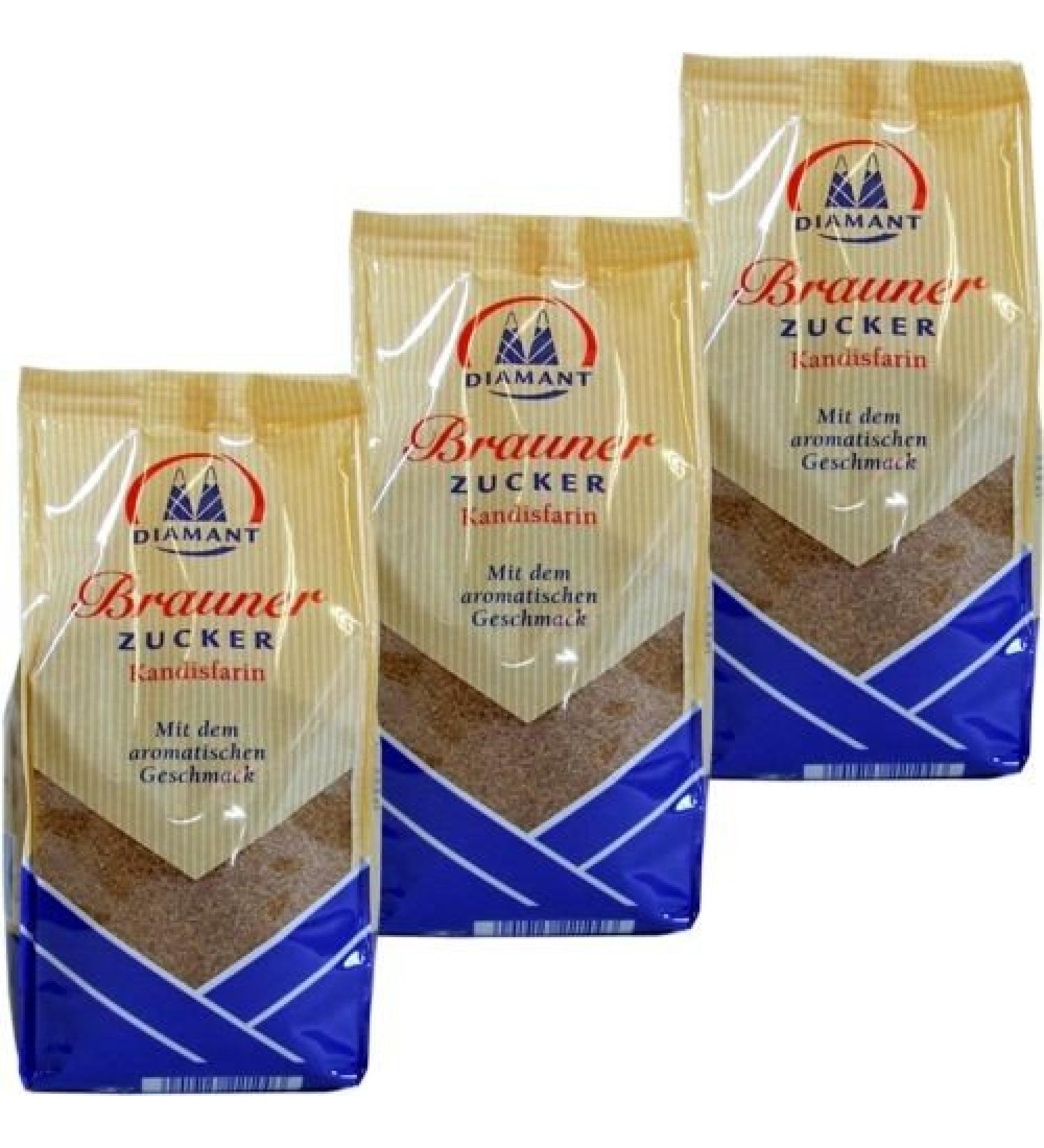Diamant Brown Sugar Kandisfarin (3 bags of 500g each)
