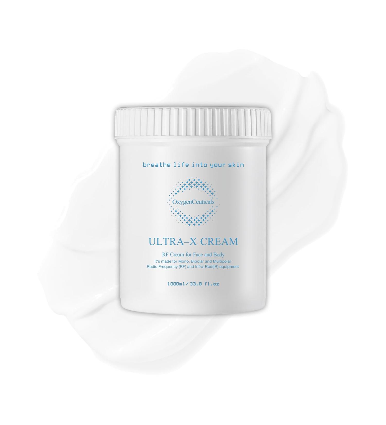 OxygenCeuticals Ultra X Cream RF Conductive Cream Hydrating Face and Body Massage Cream for All Skin Types (1000ml/33.8 oz) - Buy Online on GoSupps.com