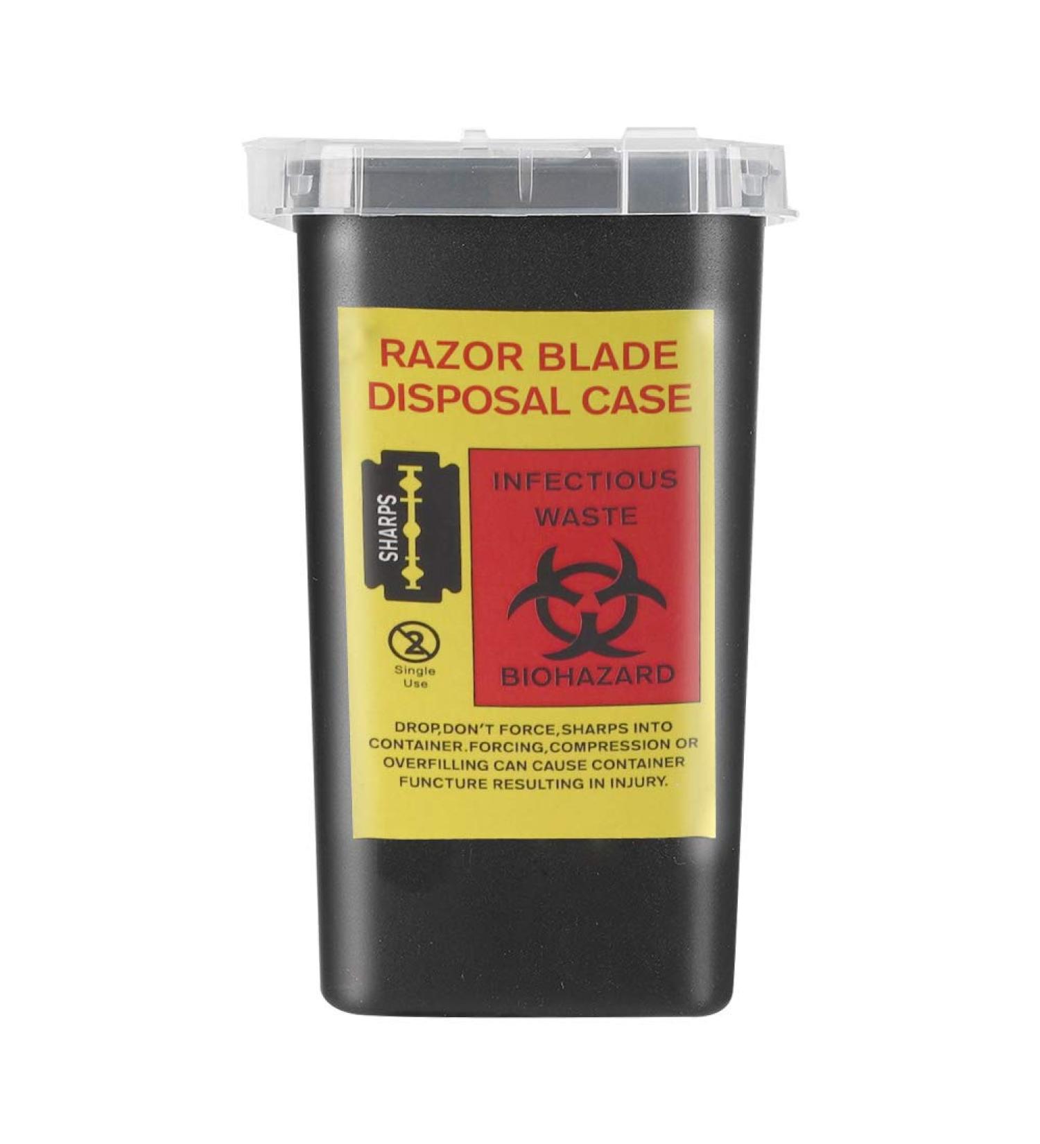 Buy Disposable Blade Waste Box 1L - Black Plastic 10x10x15.5 cm for Safe Disposal | International Shipping Available - Buy Online on GoSupps.com