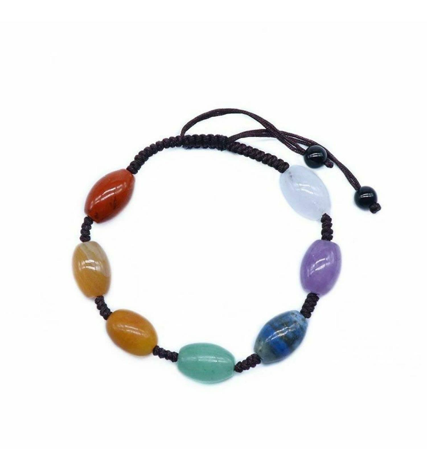 Crystal Decoration 7 Stone Bracelet Reiki Crystal Natural Gemstone Braided Rope JZIGTDEM - Buy Online on GoSupps.com