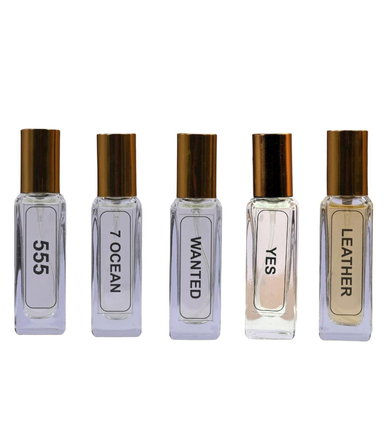 555 Seven Ocean Wanted Yes Leather| Luxury Eau De Perfume| 5x20ML Set (100ML)| 35% Concentration Oil Perfume| Luxury Perfume For Mens| 8HR Long Lasting| Best Perfume Set - Buy Online on GoSupps.com