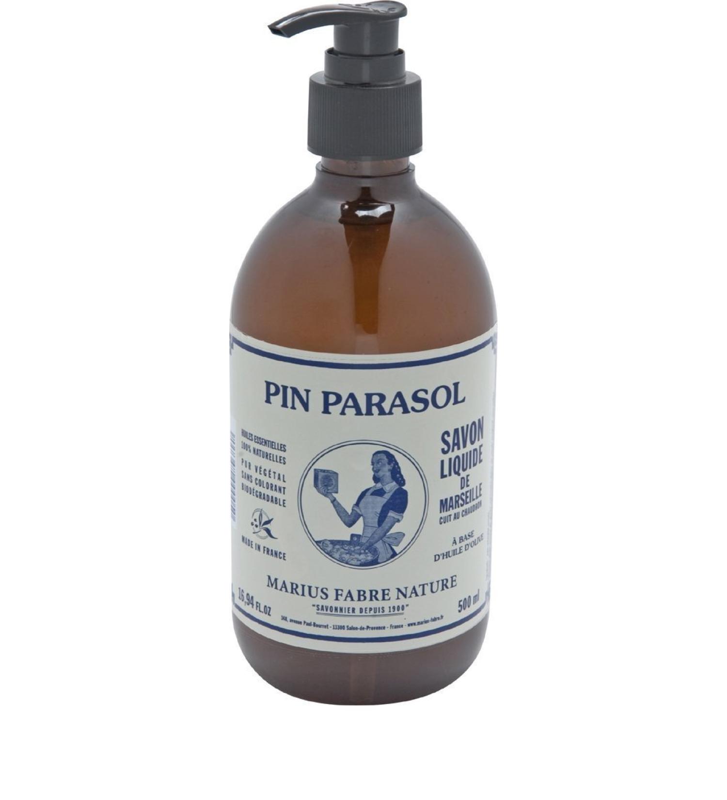Marius Fabre Savon de Marseille Liquid Soap 500ml - Natural Pine Fragrance