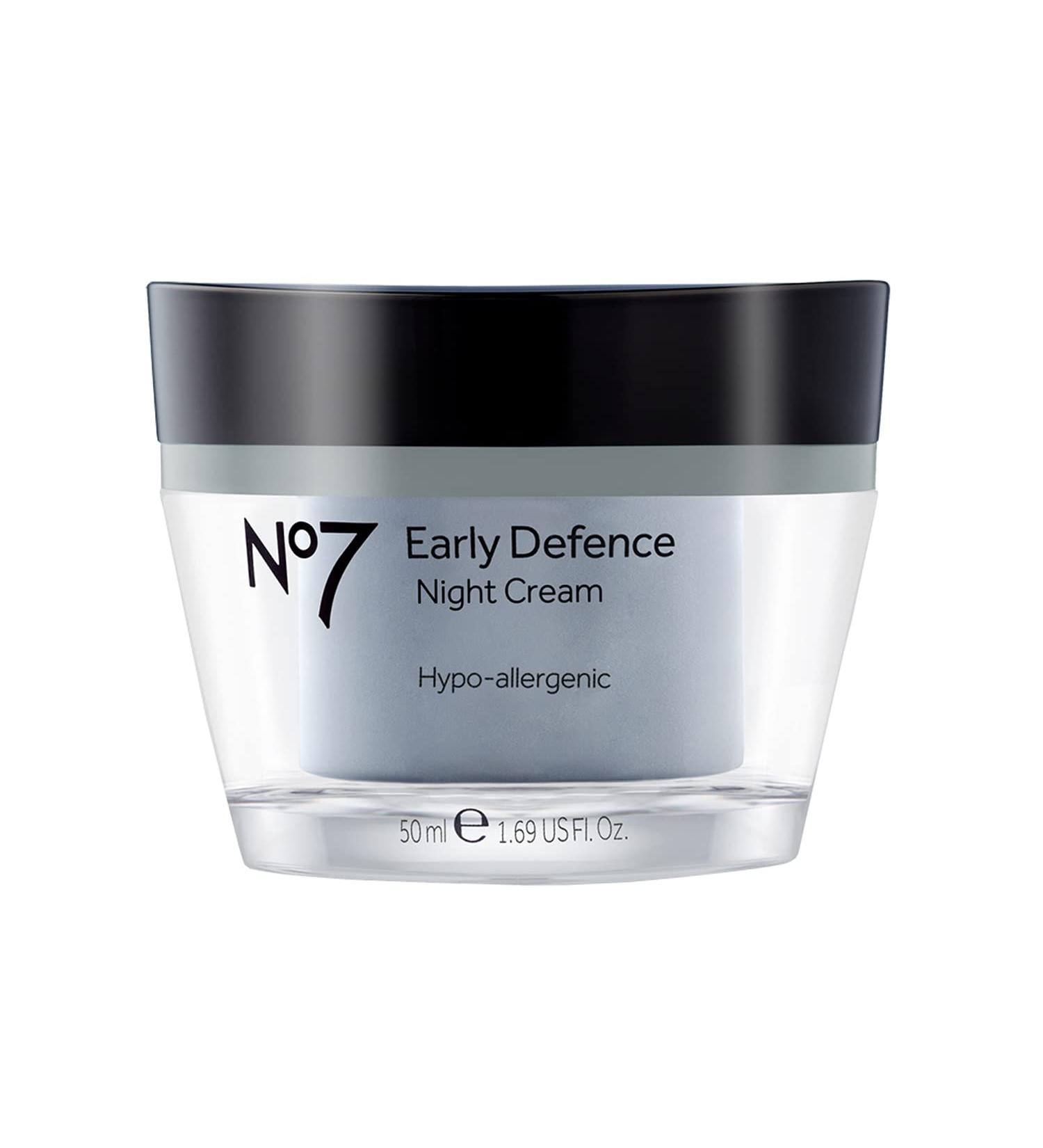 No7 Early Defence Hypo-Allergenic Night Cream - Lipopeptides & Vitamin A - 50ml - Buy Online on GoSupps.com