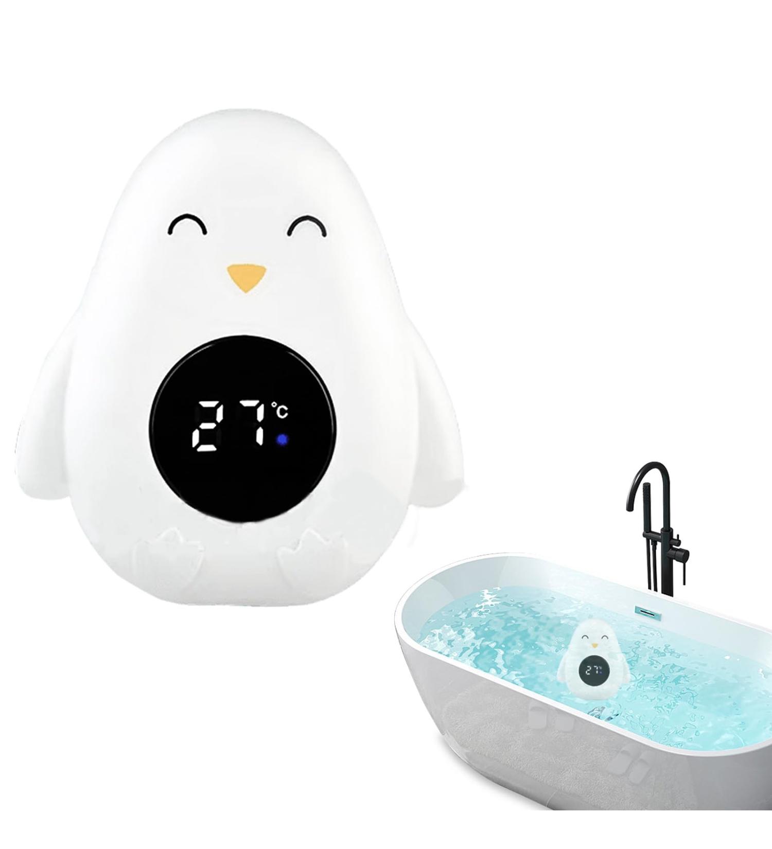 Digital Baby Bath Thermometer - LED Touchscreen Penguin for Safe Water Temperature - BPA Free Kids Swimming & Bathing Thermometer (White) - Buy Online on GoSupps.com