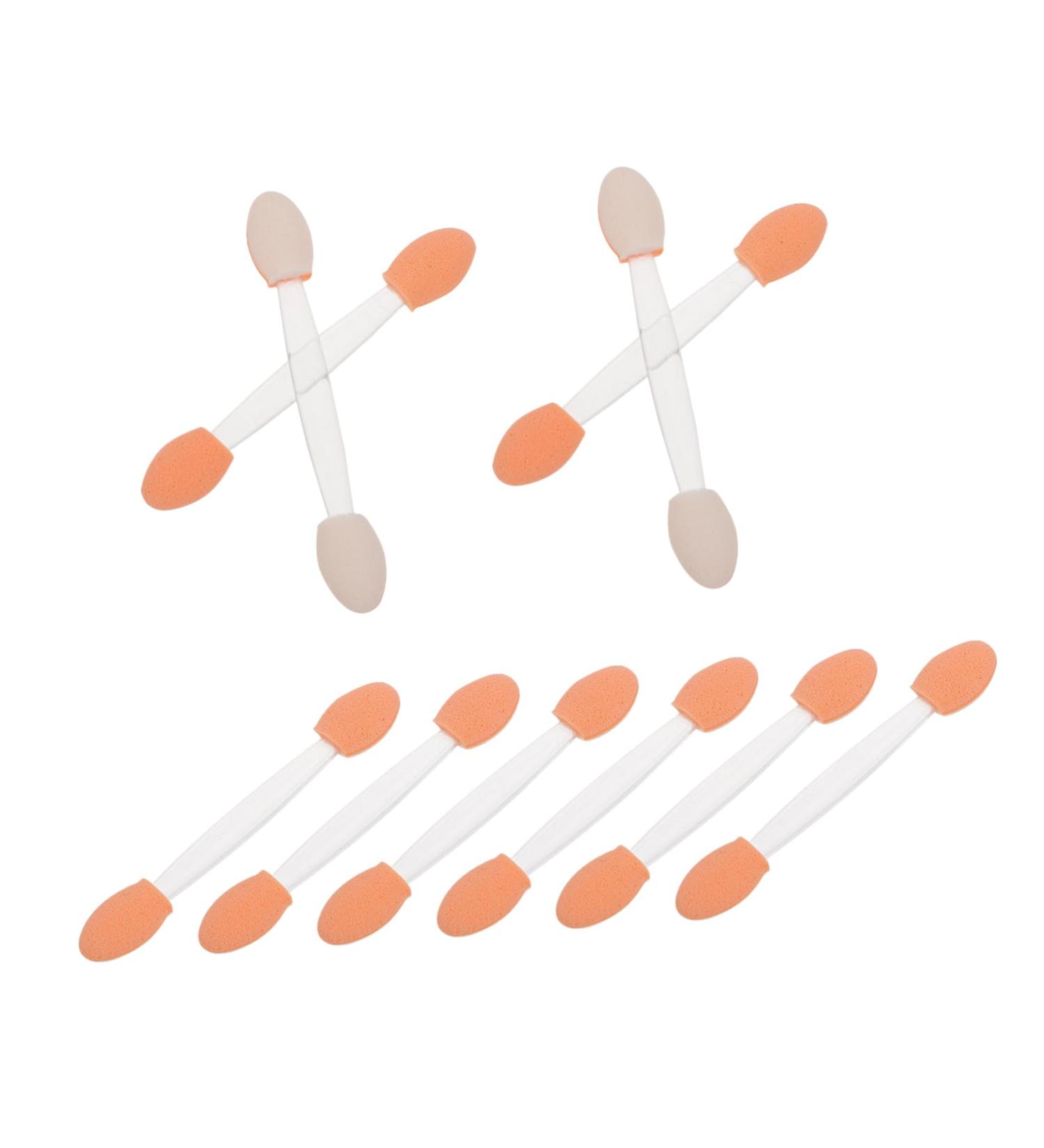 IWOWHERO 100pcs Double Ended Eyeshadow Brush Makeup Gadgets Eyeshadow Makeup Sponge Plastic White - Buy Online on GoSupps.com