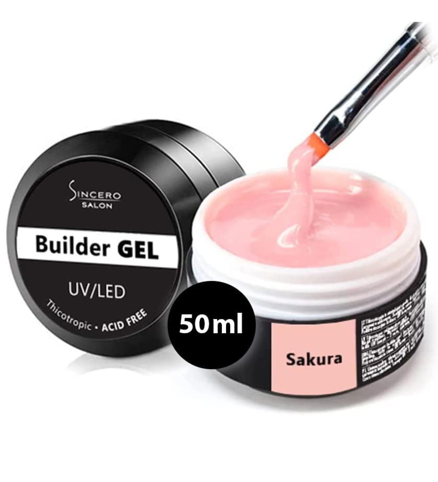 Sincero Salon Assembly Gel - Sakura - 50ml UV Gel for Nail Extensions Modeling & Nail Art - Acrylic Color Gel for Gel Nails & Sealing - Perfect for Professionals - Buy Online on GoSupps.com