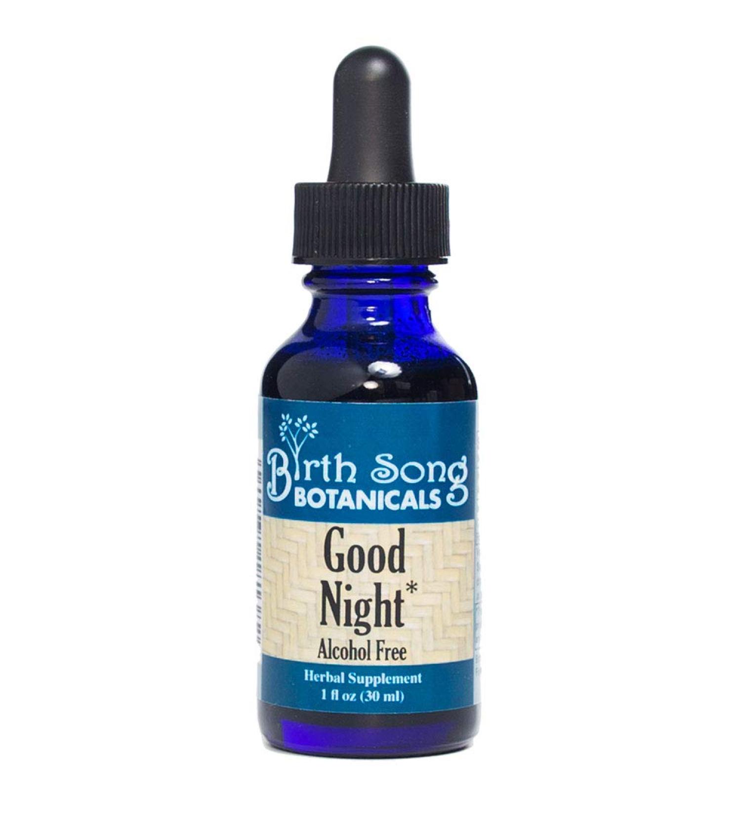 Birth Song Botanicals Good Night Herbal Sleep Tincture with Valerian and Passionflower, Natural Sleep, Stress, and Relaxation Support Supplement Adults, 1oz Bottle - Buy Online on GoSupps.com