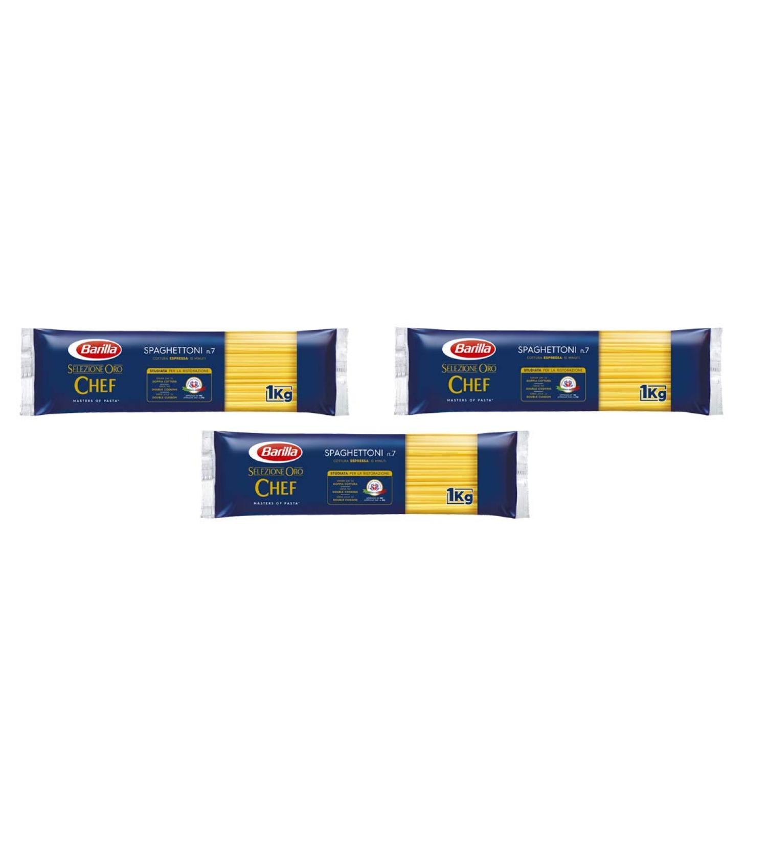 Barilla Barilla Pasta Selezione Oro Chef Italian Spaghettoni No. 7 Italian Long Pasta 1kg (3 Pack)