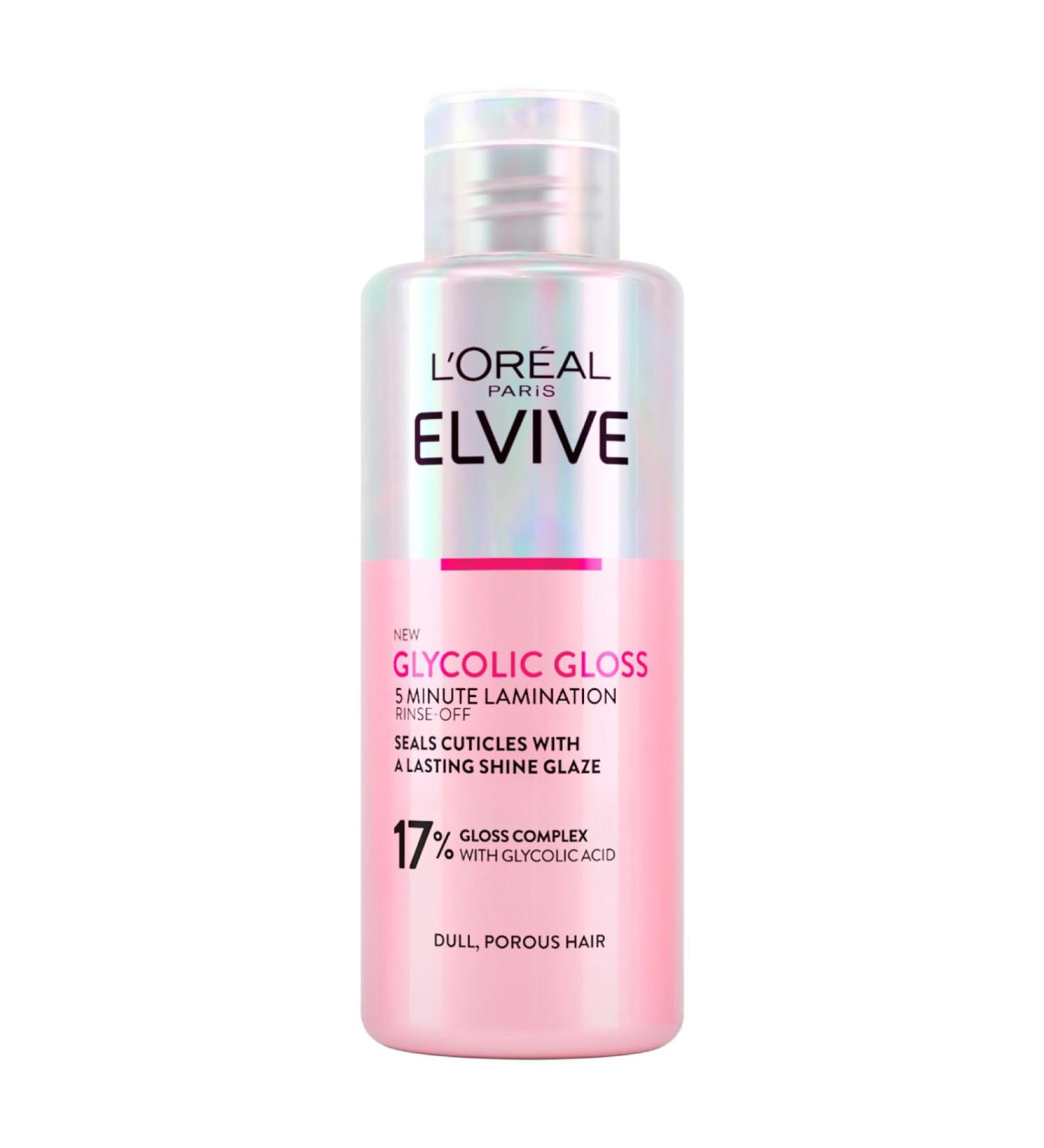 L'Oreal Paris L'Or al Paris Elvive 5-Minute Lamination Treatment for dull and porous hair silky hair with glycolic acid sulfate-free Glycolic Gloss 200 ml