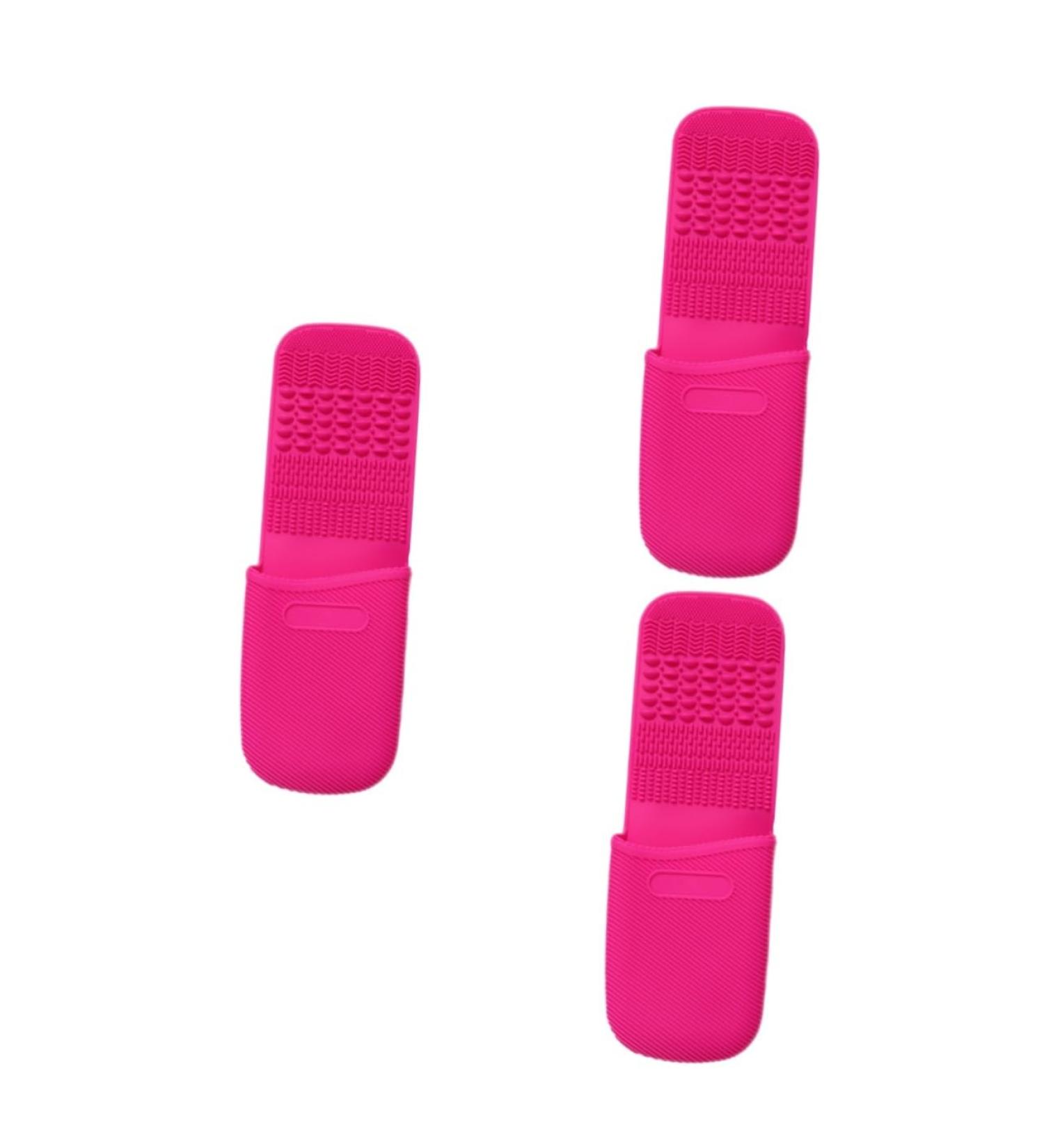 Mipcase 3pcs Makeup Brush Cleaner Set - Silicone Organizer & Scrubber for Eye Shadow & Lipstick Brushes | Premium Vanity Accessory - Buy Online on GoSupps.com