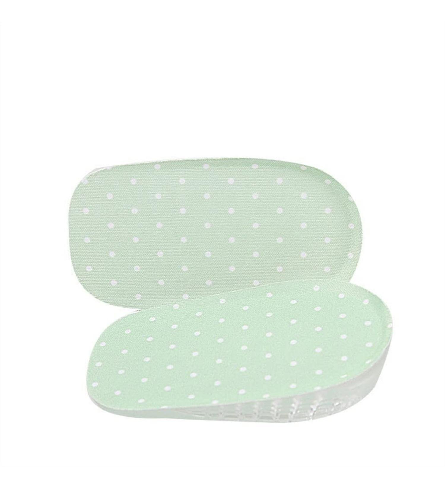 Heel Grips Silicone Shoe Lift Extra Soft Heel Protectors Men Comfort Sports for Plantar Fasciitis and Heel Blister Prevention(Green and white dots X-Large)