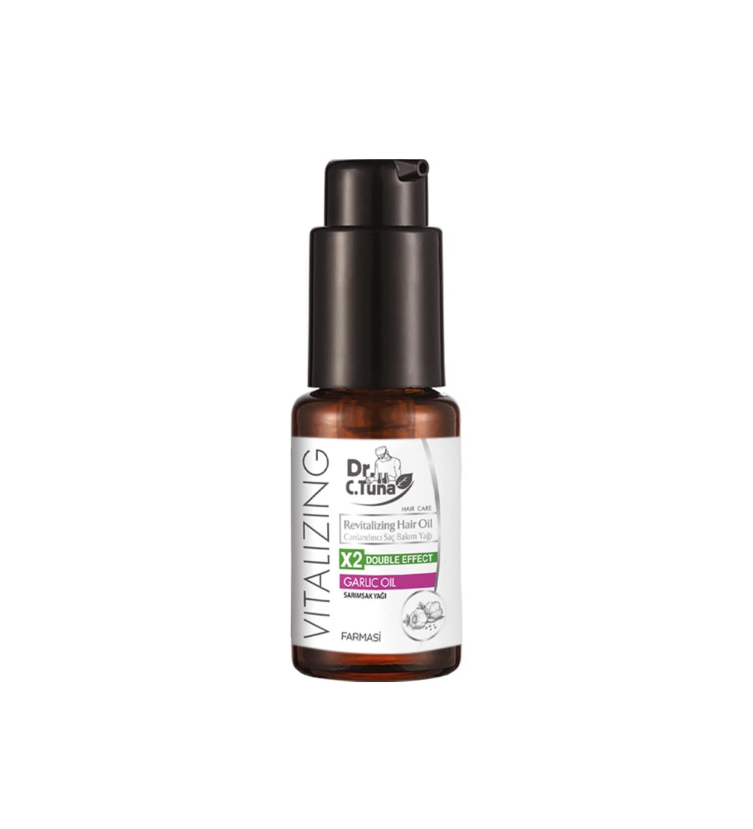 FARMASi Dr. C. Tuna Vitalizing Garlic Oil for Hair Growth - Prevent Hair Loss & Thinning - All Natural Vitamin Rich Treatment - 1 fl.oz - Buy Online on GoSupps.com