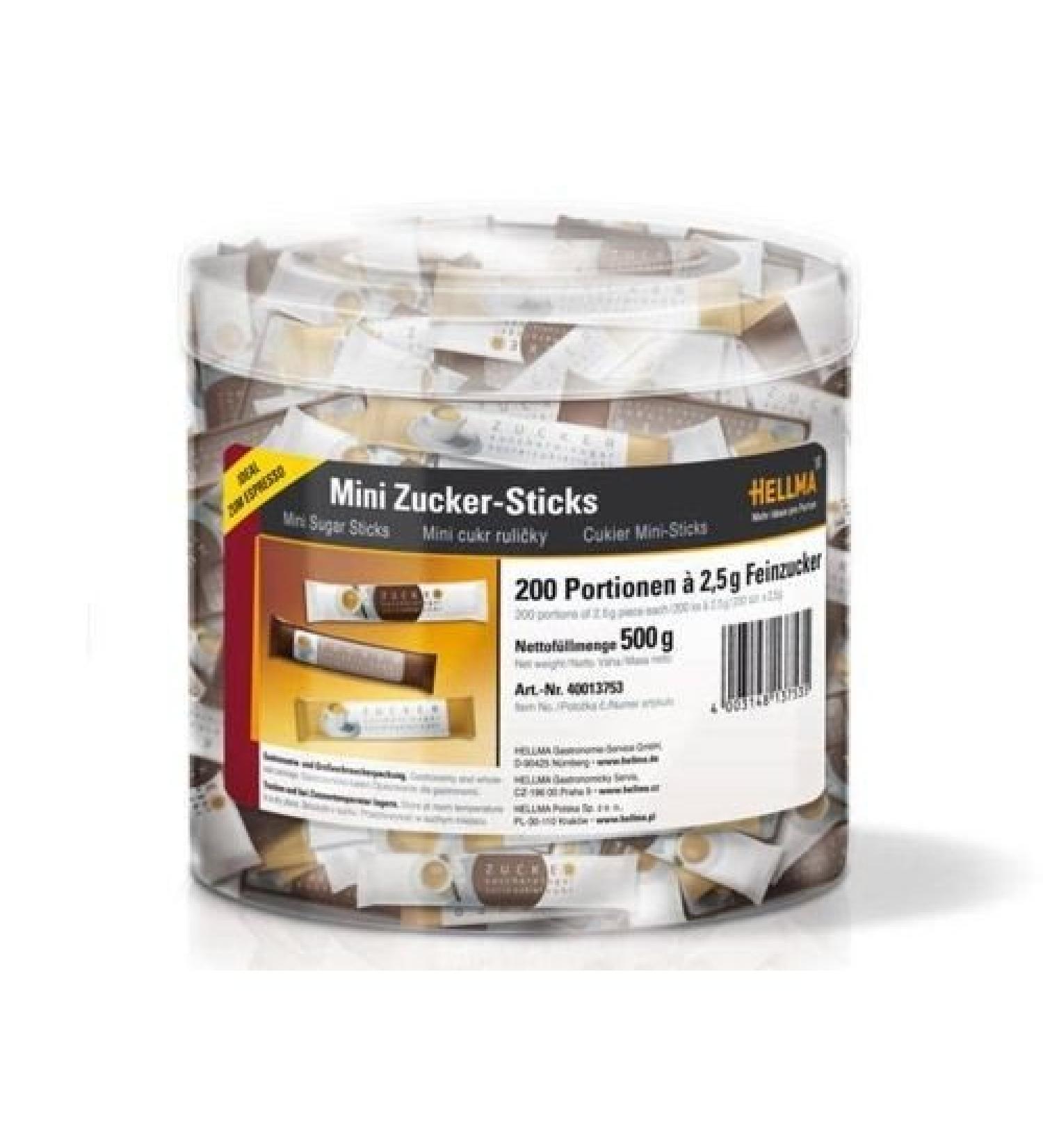 Mini sugar sticks 6 x 200 pieces at 2.5g each