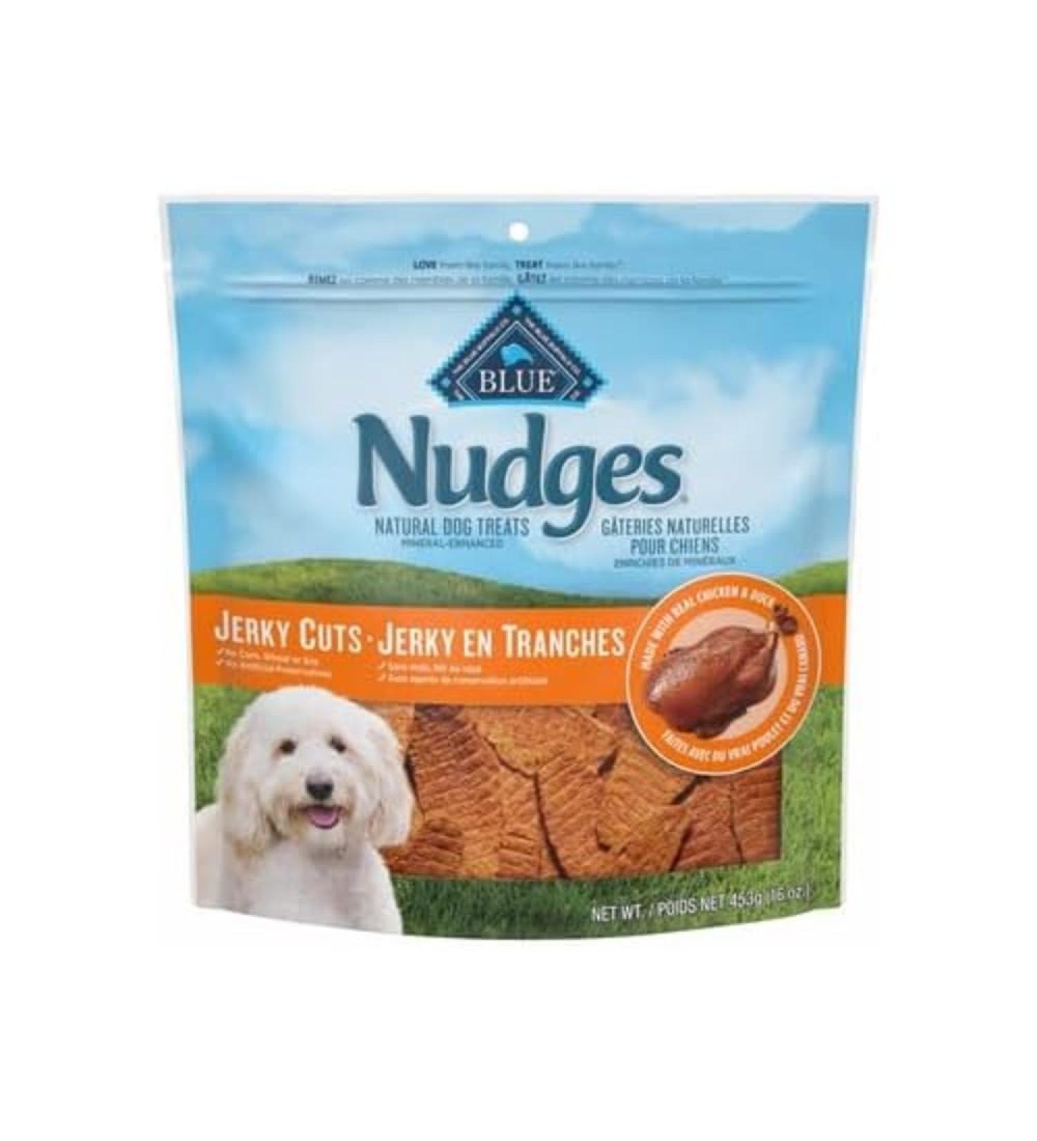 Blue Buffalo Nudges Natural Dog Treats Duck Jerky 16oz Duck Jerky BLUE Nudges