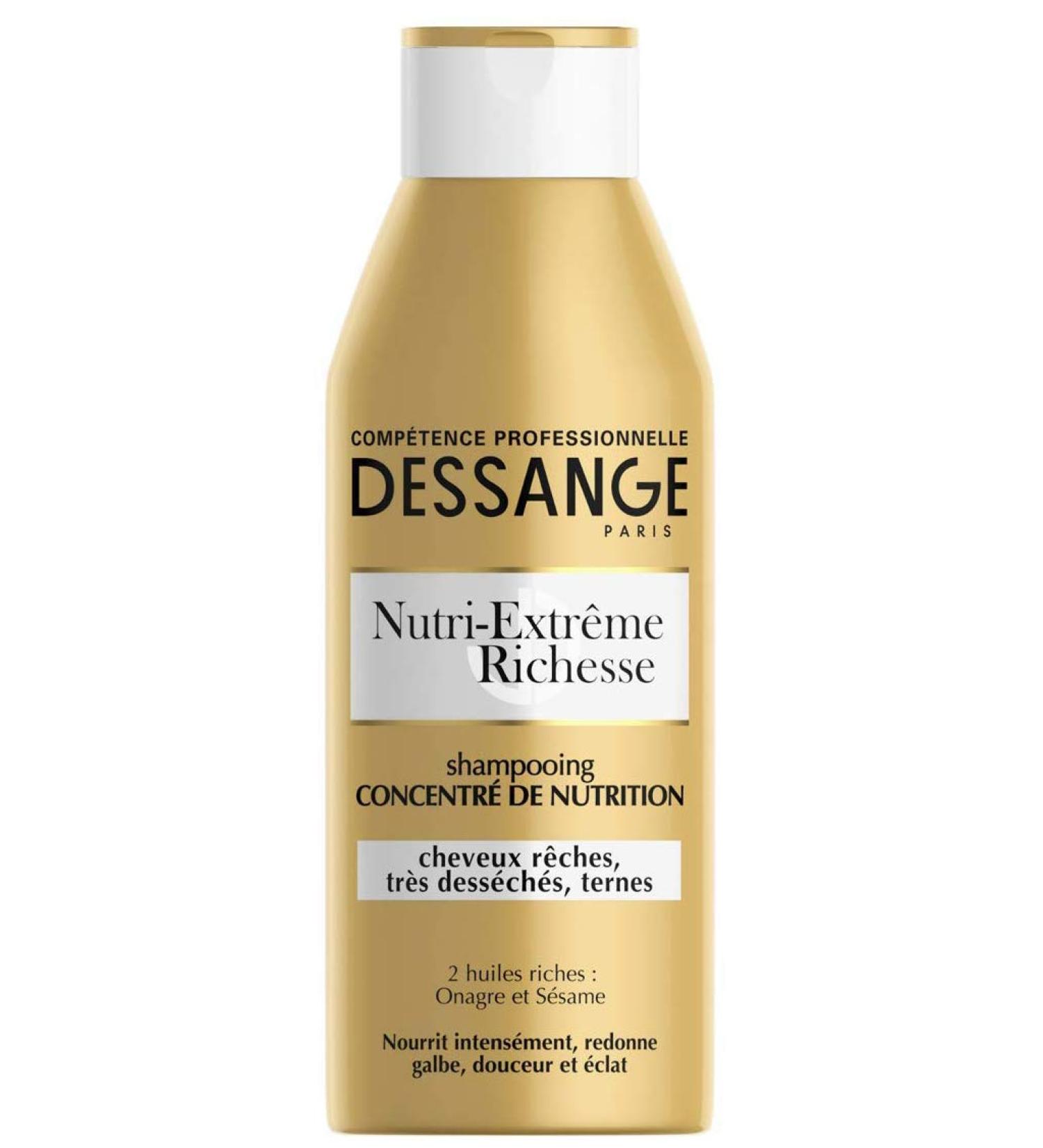 Dessange - Nutri-Extreme Richness Nutrition Concentrated Shampoo - Enriched with Precious Evening Primrose and Sesame Oil - For Coarse Very Dry or Dull Hair - 250 ml