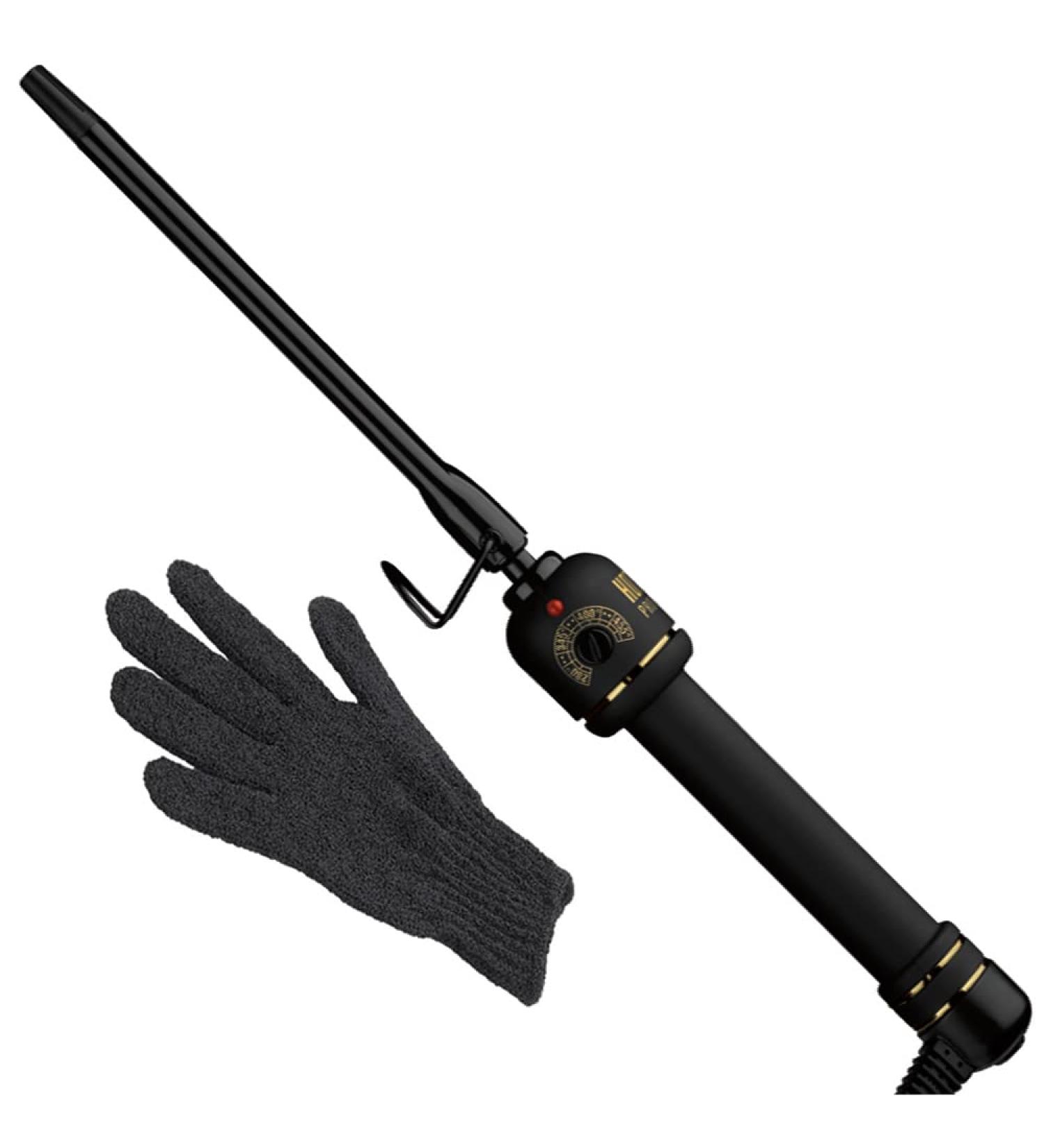 Hot Tools Black Gold Ribbon Curling Wand | 5/8" Tight Waves & Curls | International Shipping Available - Buy Online on GoSupps.com