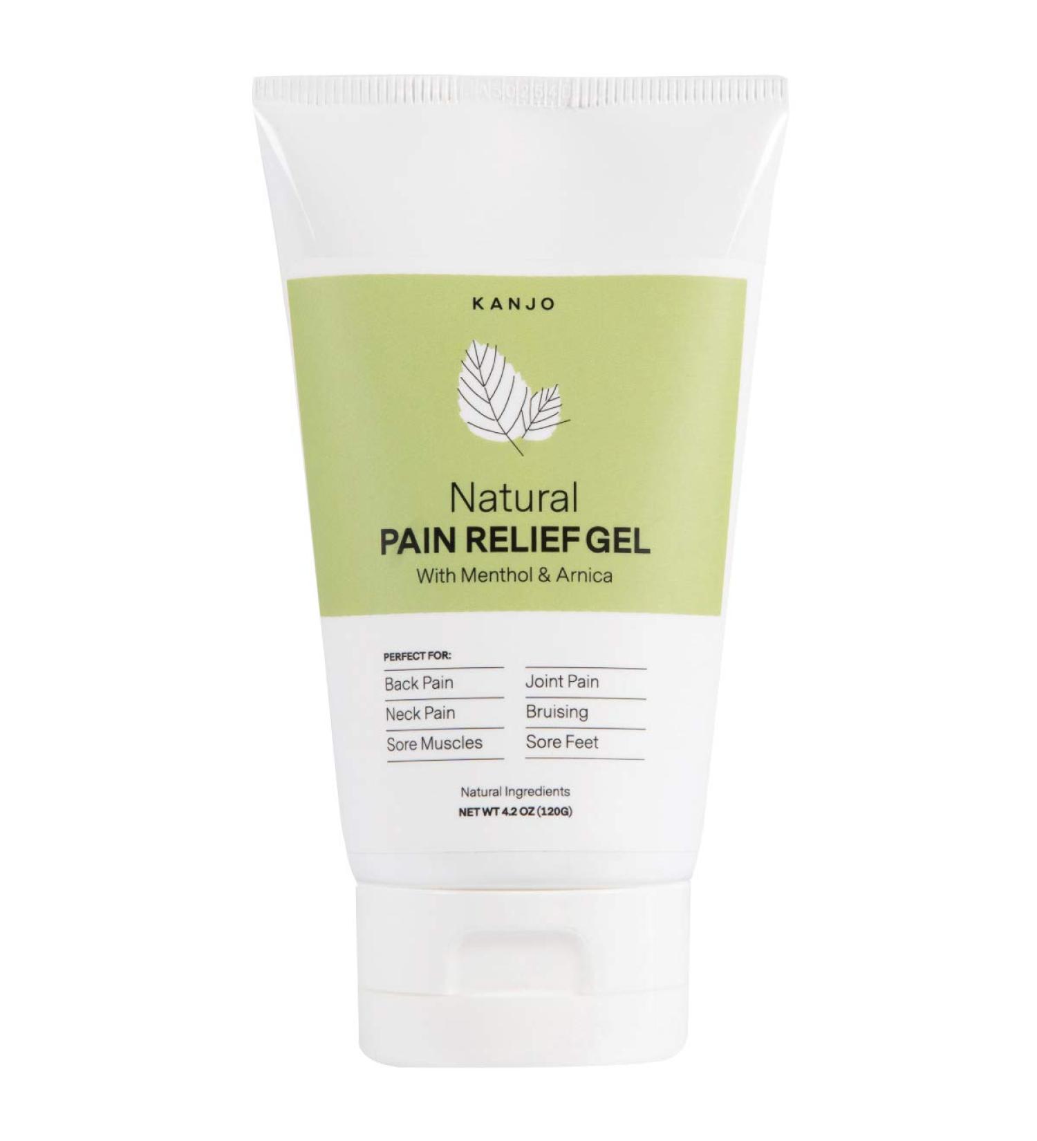 Kanjo Natural Pain Relief Gel - Fast Acting & Cooling with Menthol & Arnica - Soothes Back, Neck, Joints & Muscles - Buy Online on GoSupps.com