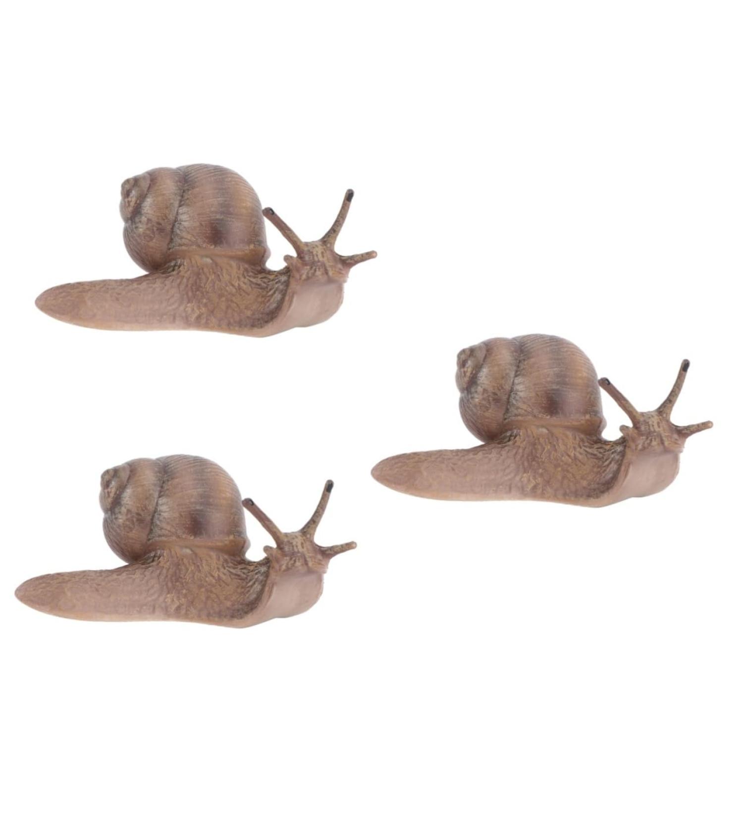 Beaupretty 3 Pcs Escargot Micro Paysage R cipient en Verre pour Mini Sculpture D'Escargot Escargot Jardin Statue Escargot Terrarium D cor en Plastique D coration De Bureau Escargot Mod le 9x4cmx3pcs Caf x3pcs - Buy Online on GoSupps.com