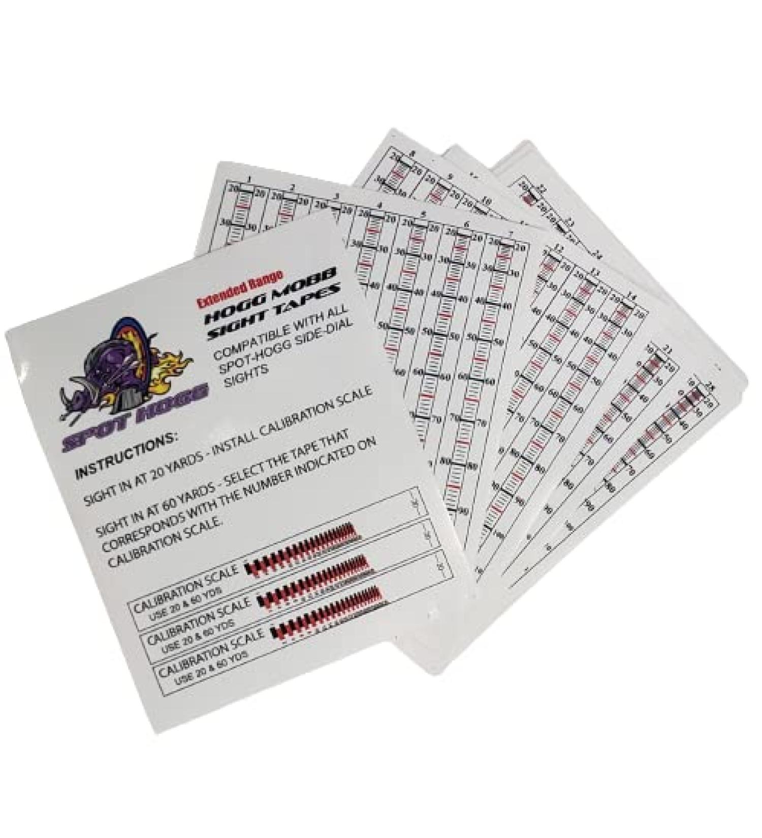 Spot Hogg Archery - Extended Range Replacement Sight Tape/Yardage Tapes Red