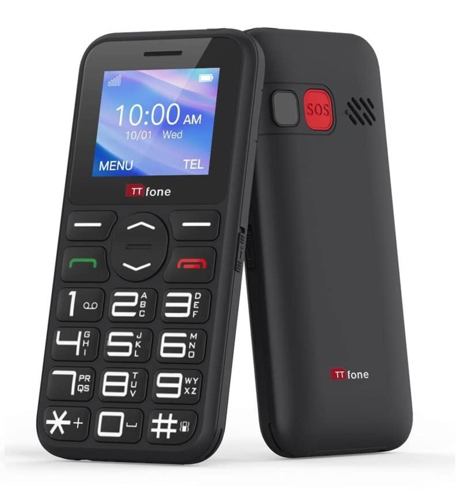 TTfone TT190 Big Button Senior Emergency Mobile Phone - Easy & Affordable - Pay As You Go (O2 with 10 Credit) - Buy Online on GoSupps.com