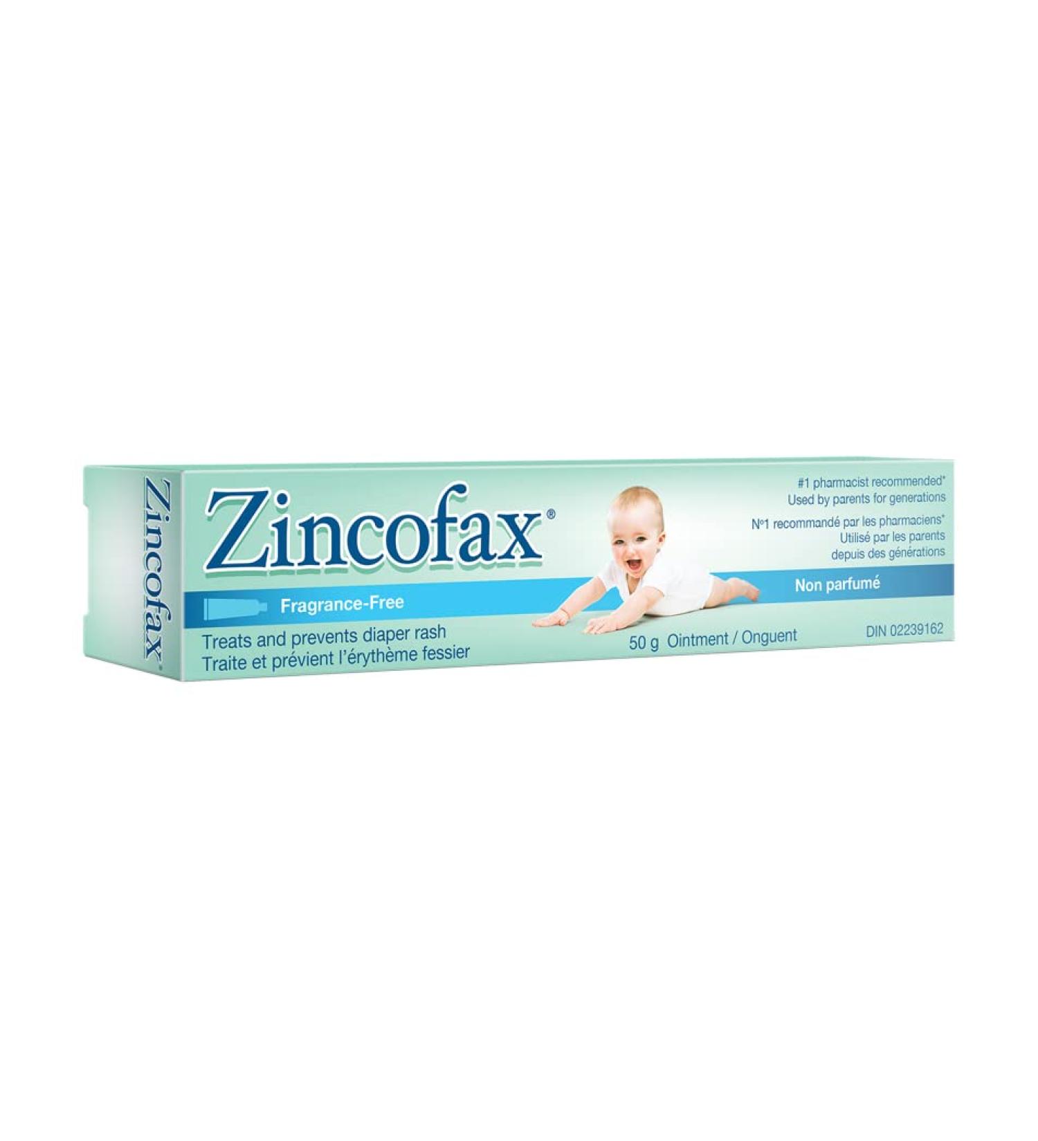 ZINCOFAX 'Fragrance Free' Ointment for Treatment  Healing and Prevention of Diaper Rash 50g