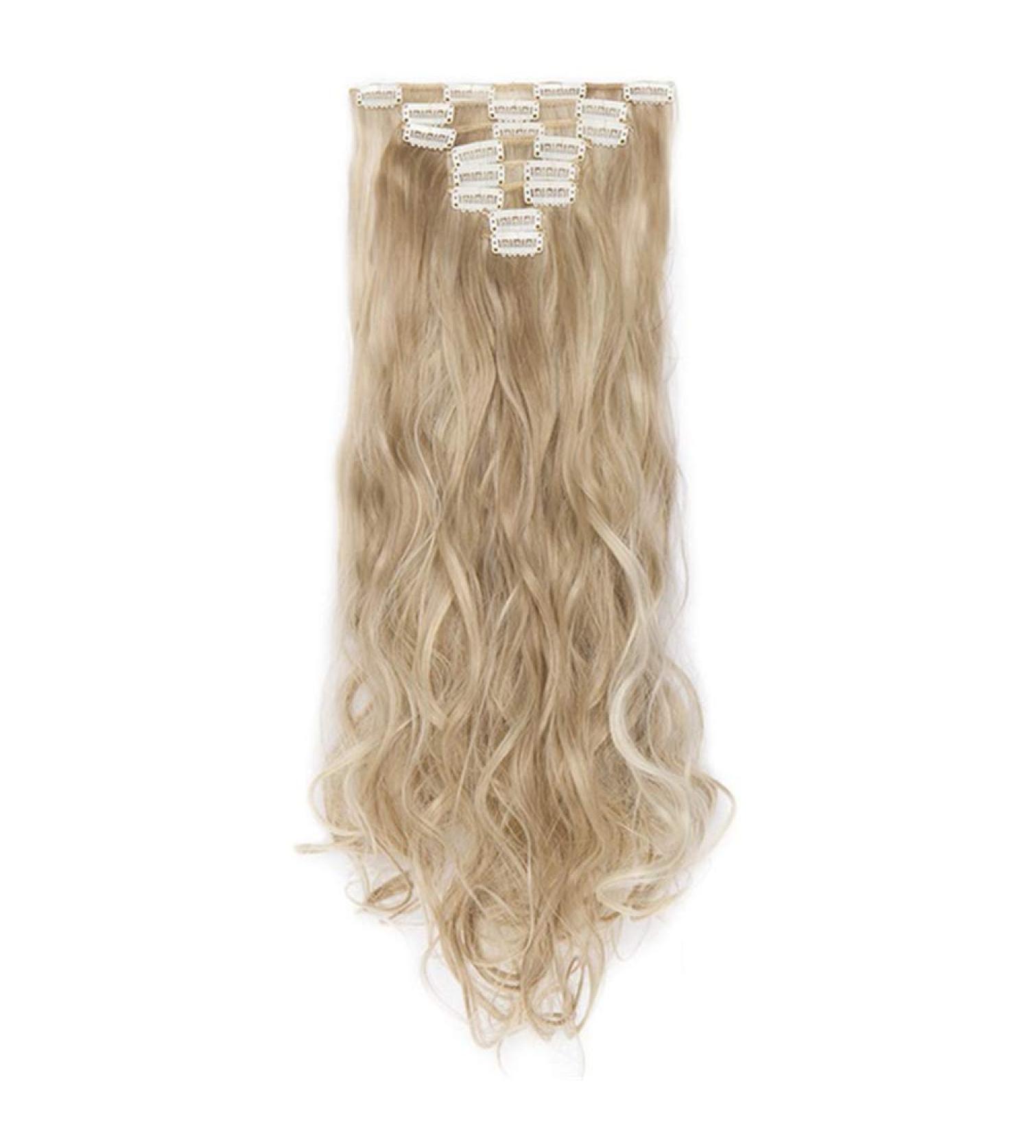 24 Inch 18 Clip Synthetic Hair Extensions - High Temperature Fiber Wig Set (8pcs) - Style 16P613 - Buy Online on GoSupps.com