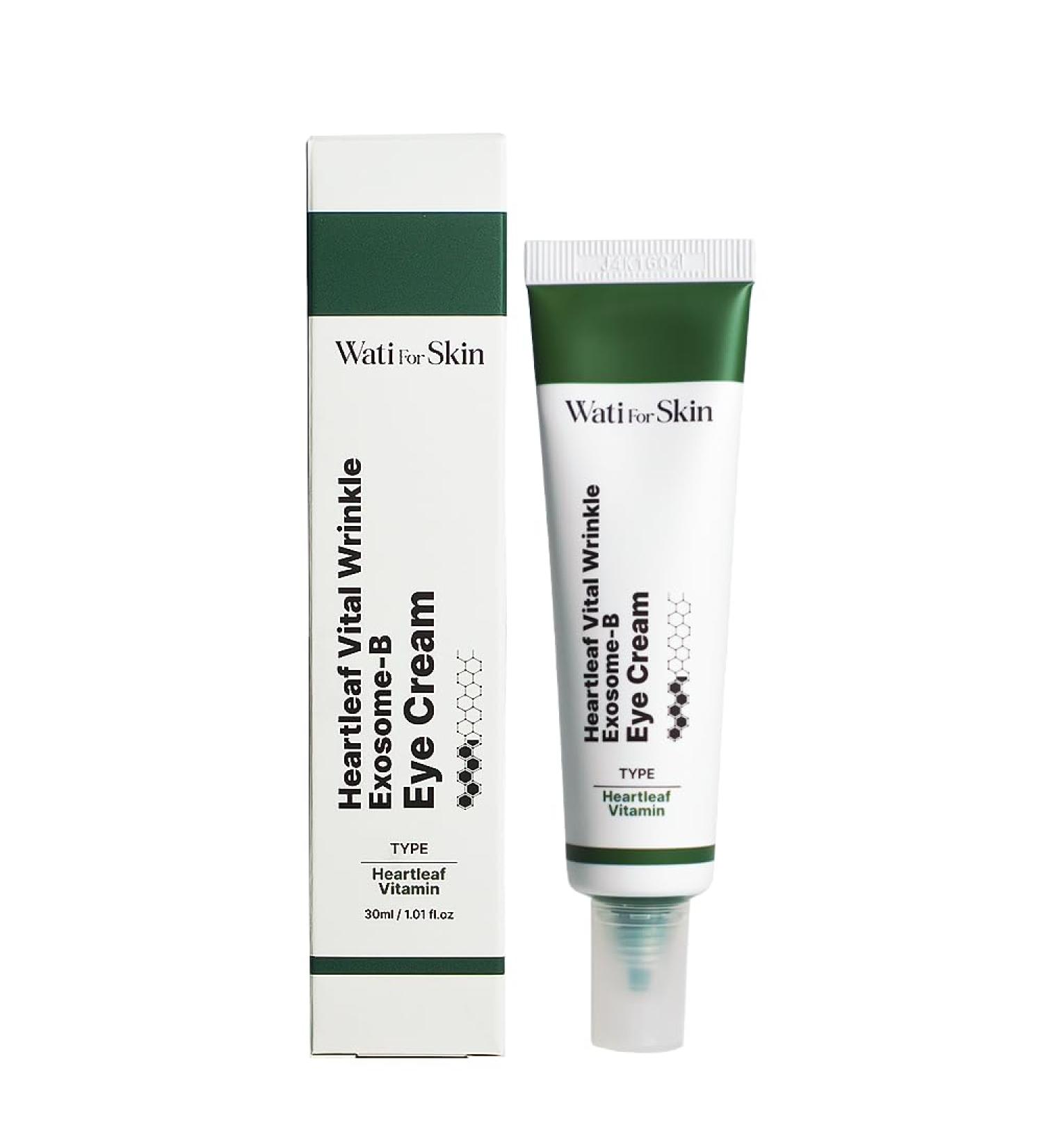 Wati For Skin Exosome-B Eye Cream with Heartleaf & Vitamin C Wrinkle Care & Soothing Formula for Delicate Eye Area Korean Skincare 30ml / 1.01 fl. oz.