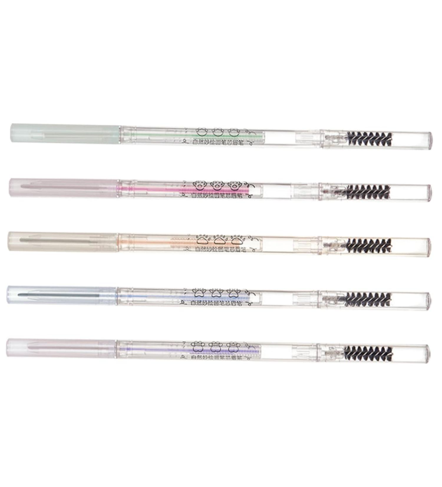 Healeved 5pcs Brow Pencils with Brush Brown Eyebrow Pencil Thin Eyebrow Pencil Eyebrow Makeup Tools Paste - Buy Online on GoSupps.com