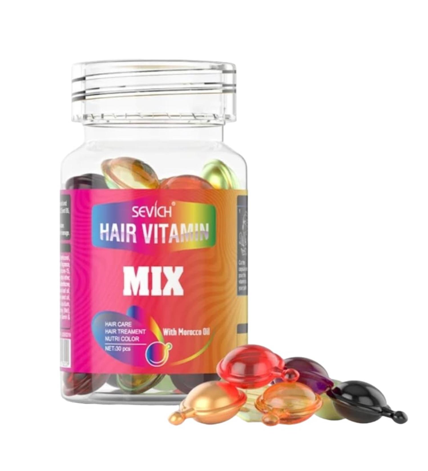 Hair Vitamin Mix Capsules with Morocco & Jojoba Oil - Revitalize & Strengthen | International Shipping Available - Buy Online on GoSupps.com