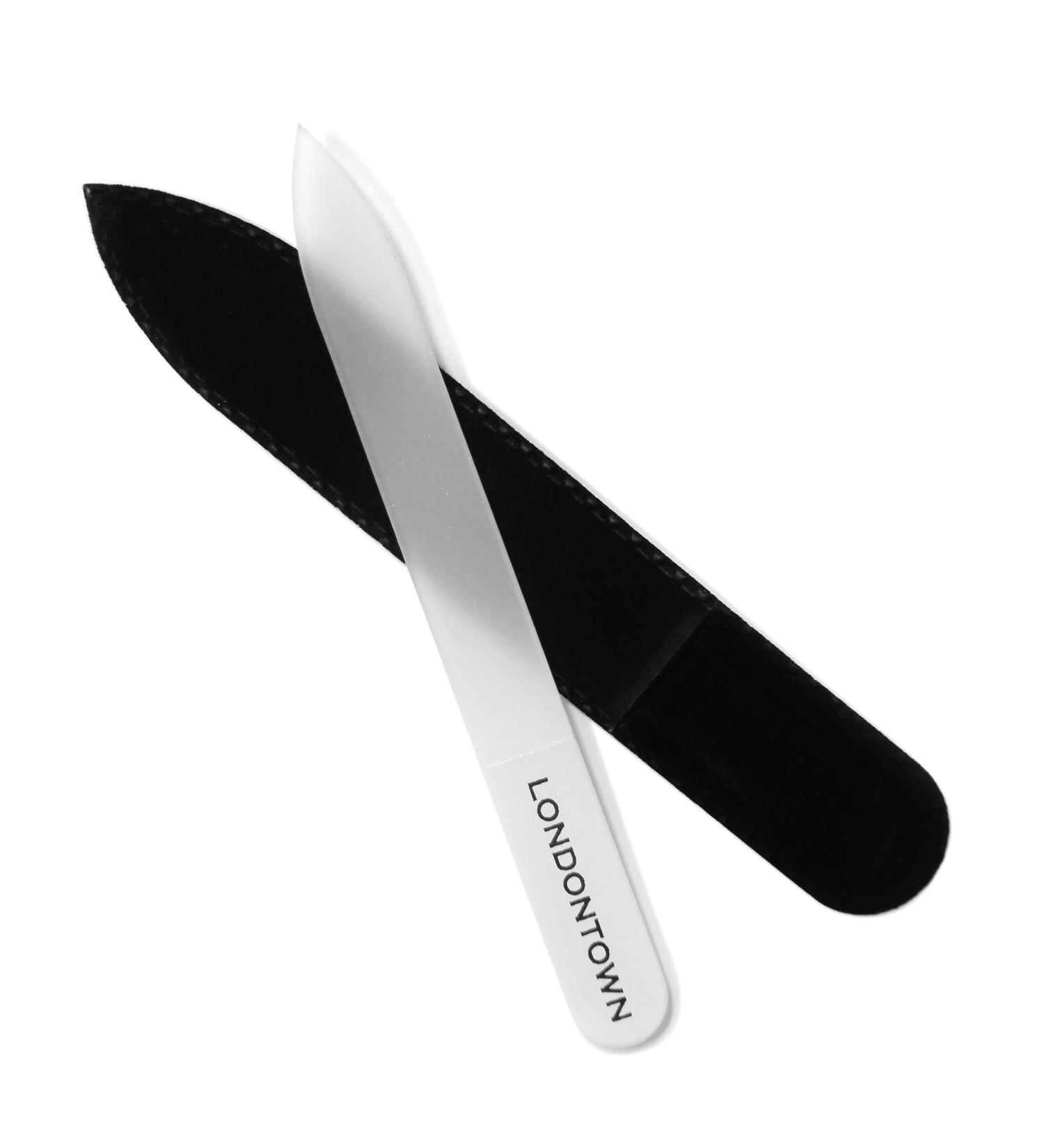 LONDONTOWN White Glass Nail File & Care Tool - Professional Nail Care at Home - Buy Online on GoSupps.com