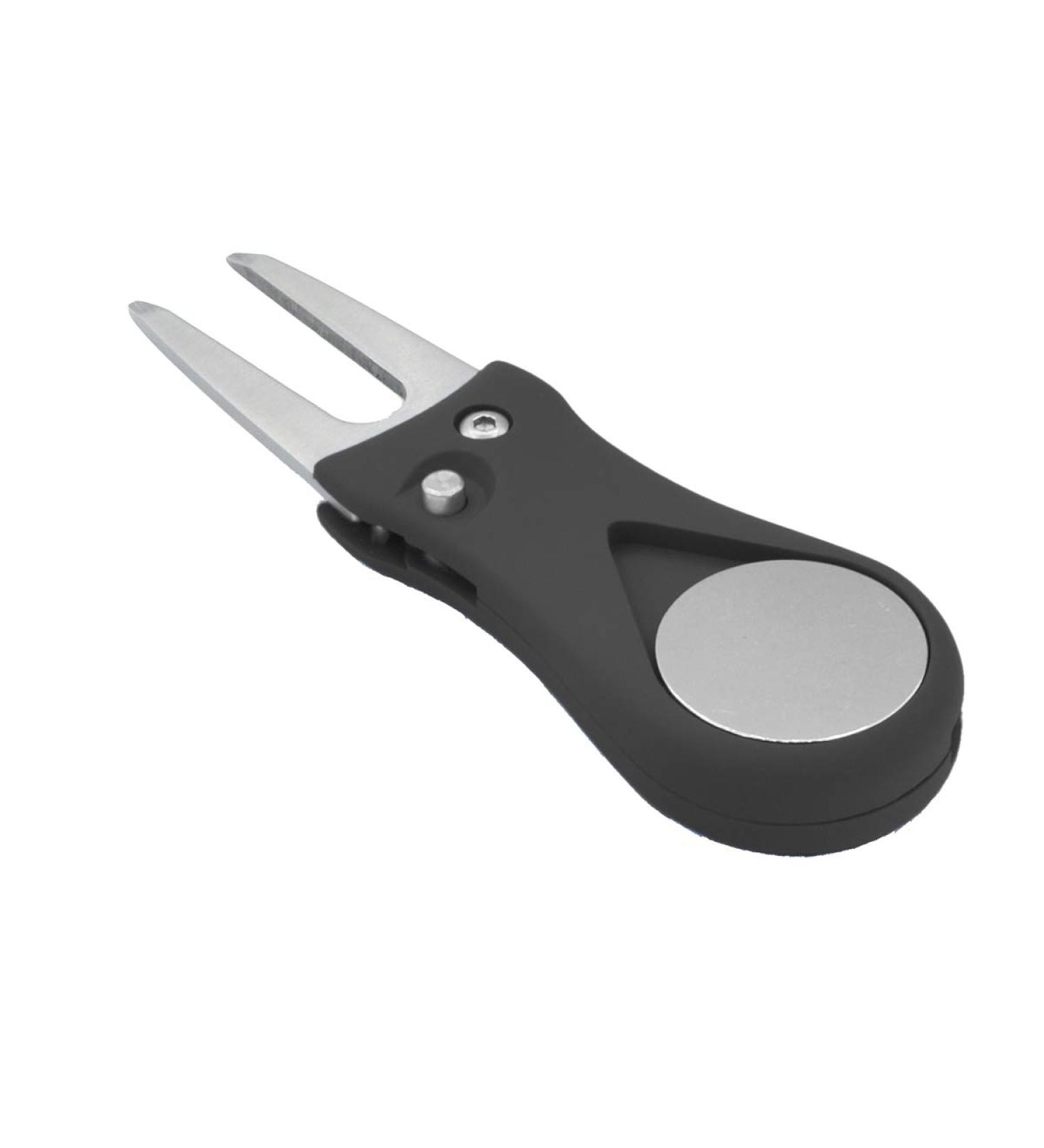 Premium Golf Divot Repair Tool with Pop-up Button, Magnetic Ball Marker - Lightweight & Portable - Professional Black Mini Pitch Mark - Ideal for Golfers (101) - Buy Online on GoSupps.com
