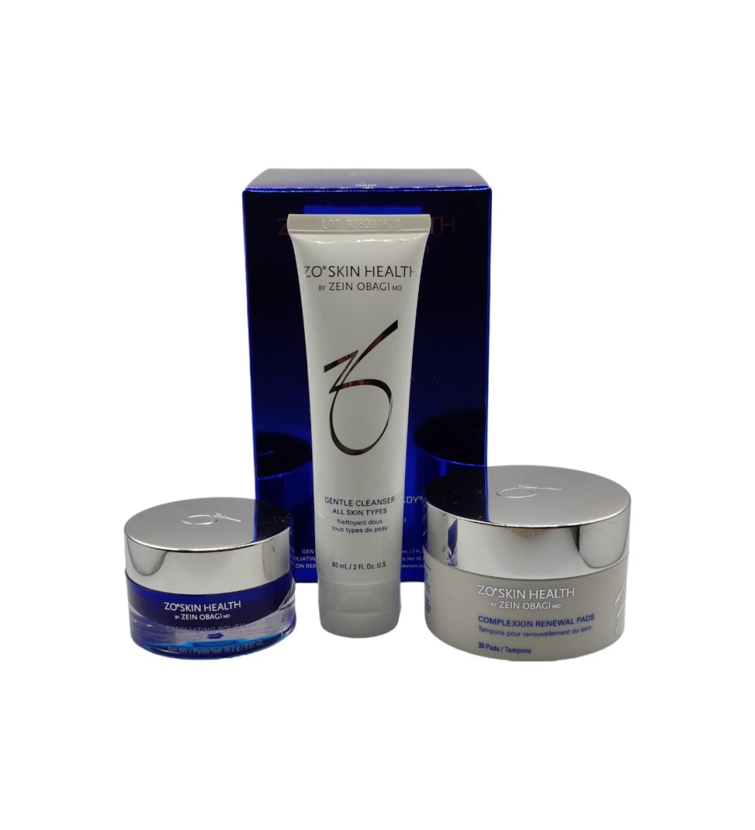 ZO Skin Health Getting Skin Ready Travel Kit: Gentle Cleanser, Exfoliating Polish, 30 Complexion Renewal Pads - Buy Online on GoSupps.com