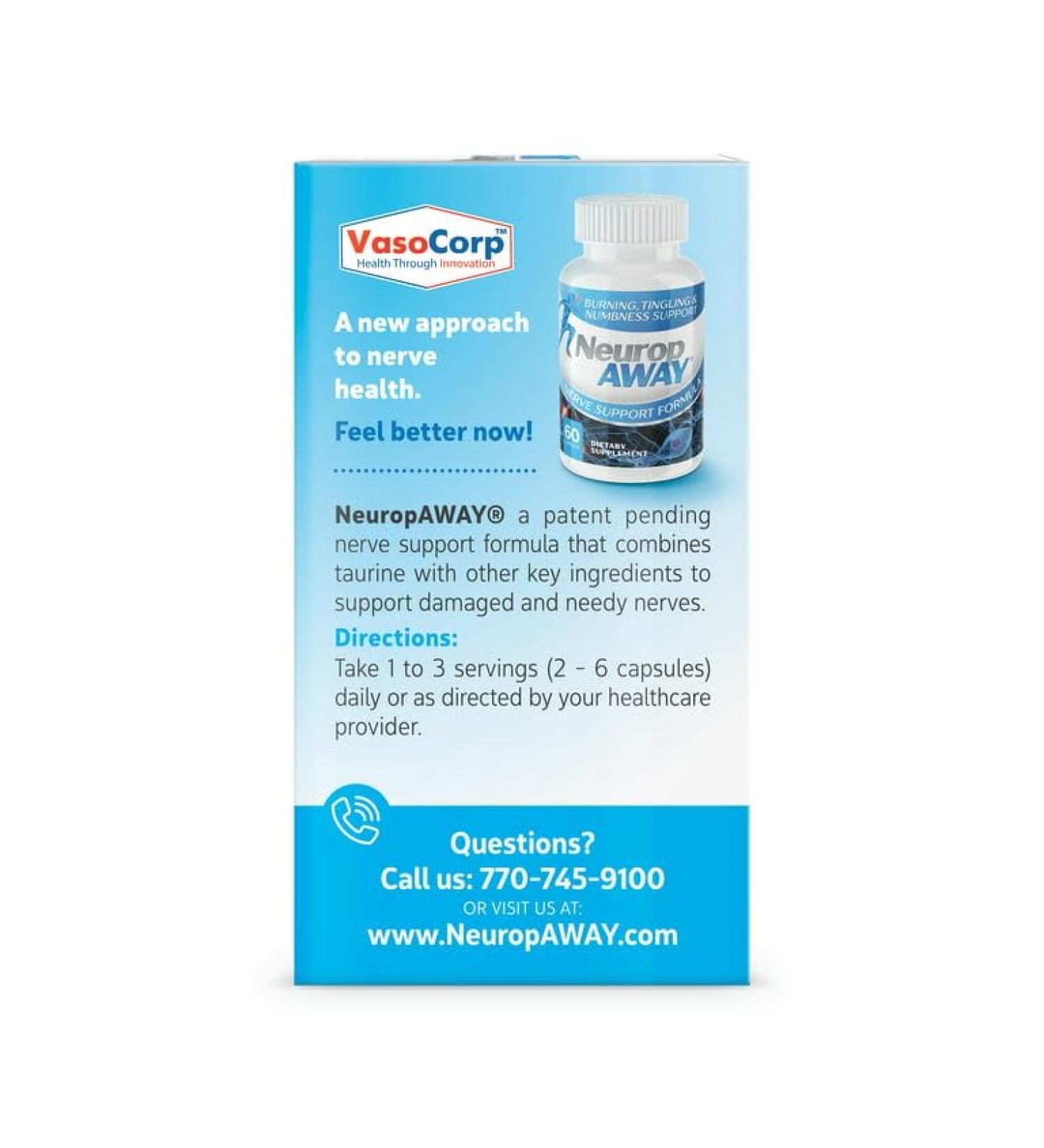 NeuropAWAY Nerve Support Formula Capsule | Patented Formula for Diabetic Neuropathy Relief - Buy Online on GoSupps.com