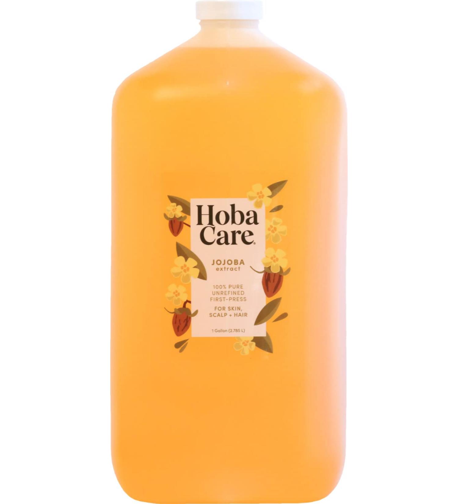 HobaCare 100% Pure Jojoba Oil - Unrefined Cold Pressed Moisturizer for Skin, Hair, & Nails 128 fl oz - Buy Online on GoSupps.com